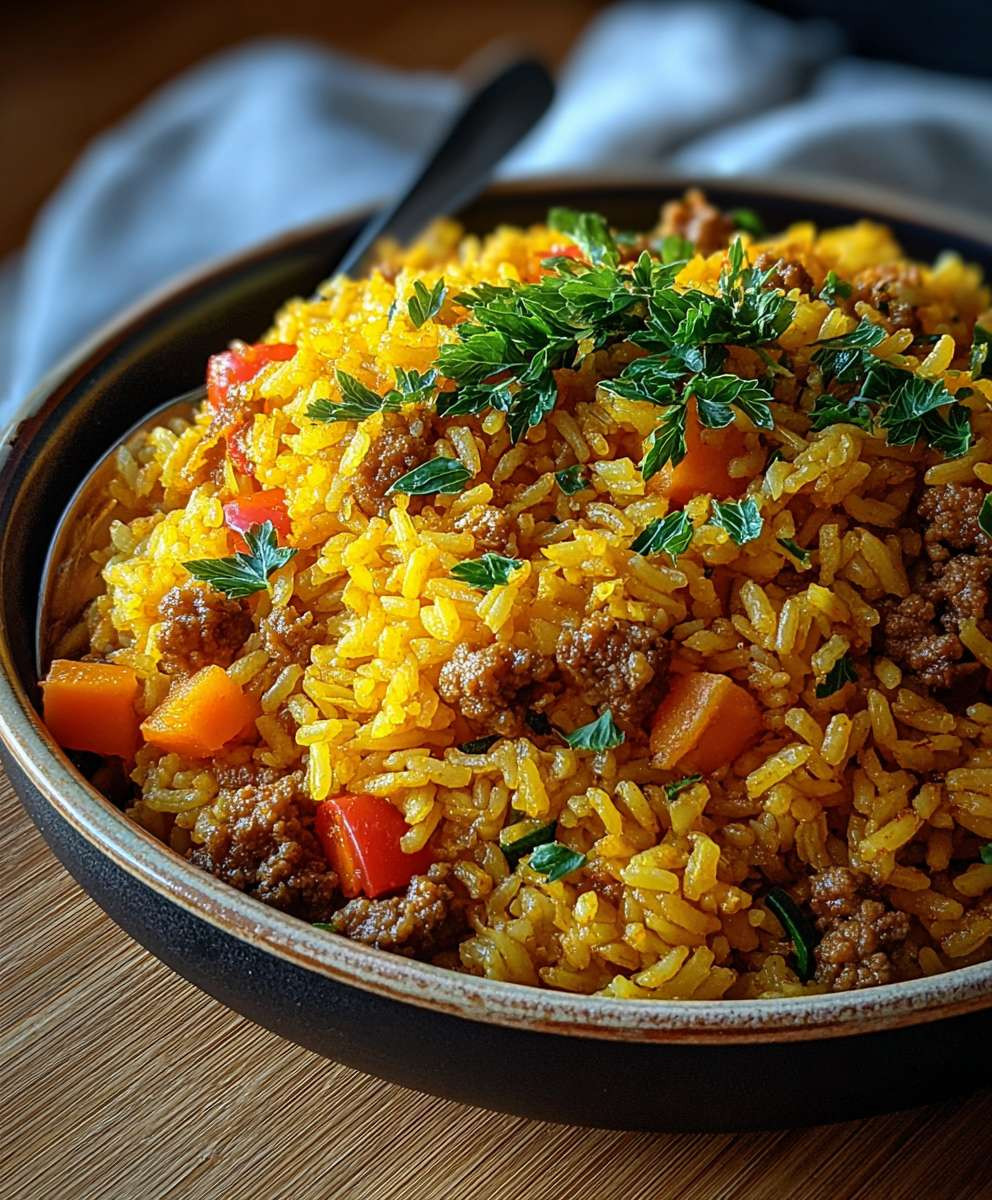 Curryreis mit Hackfleisch einfach