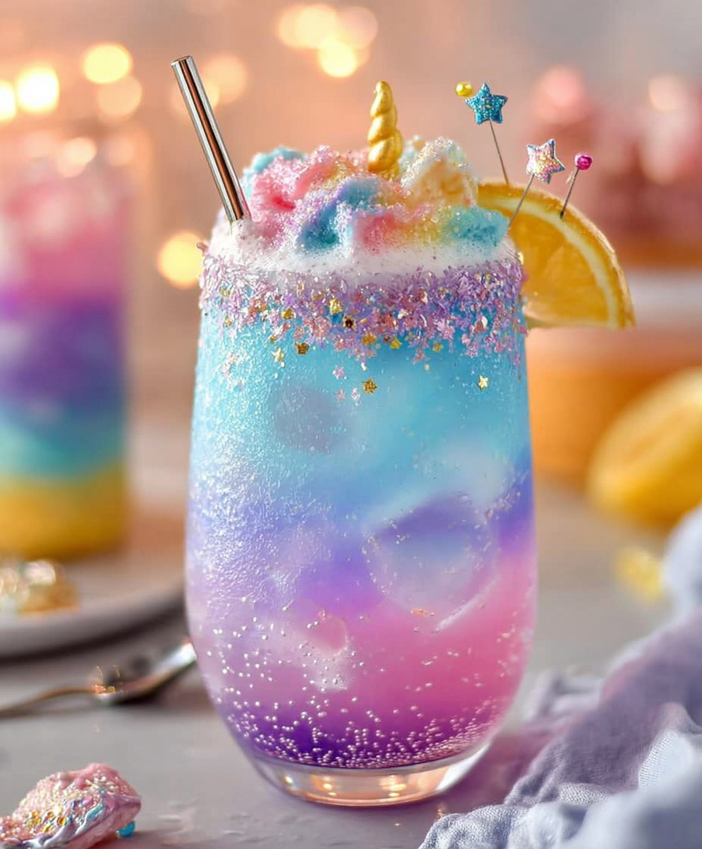 Einhorn Limonade bunt erfrischend