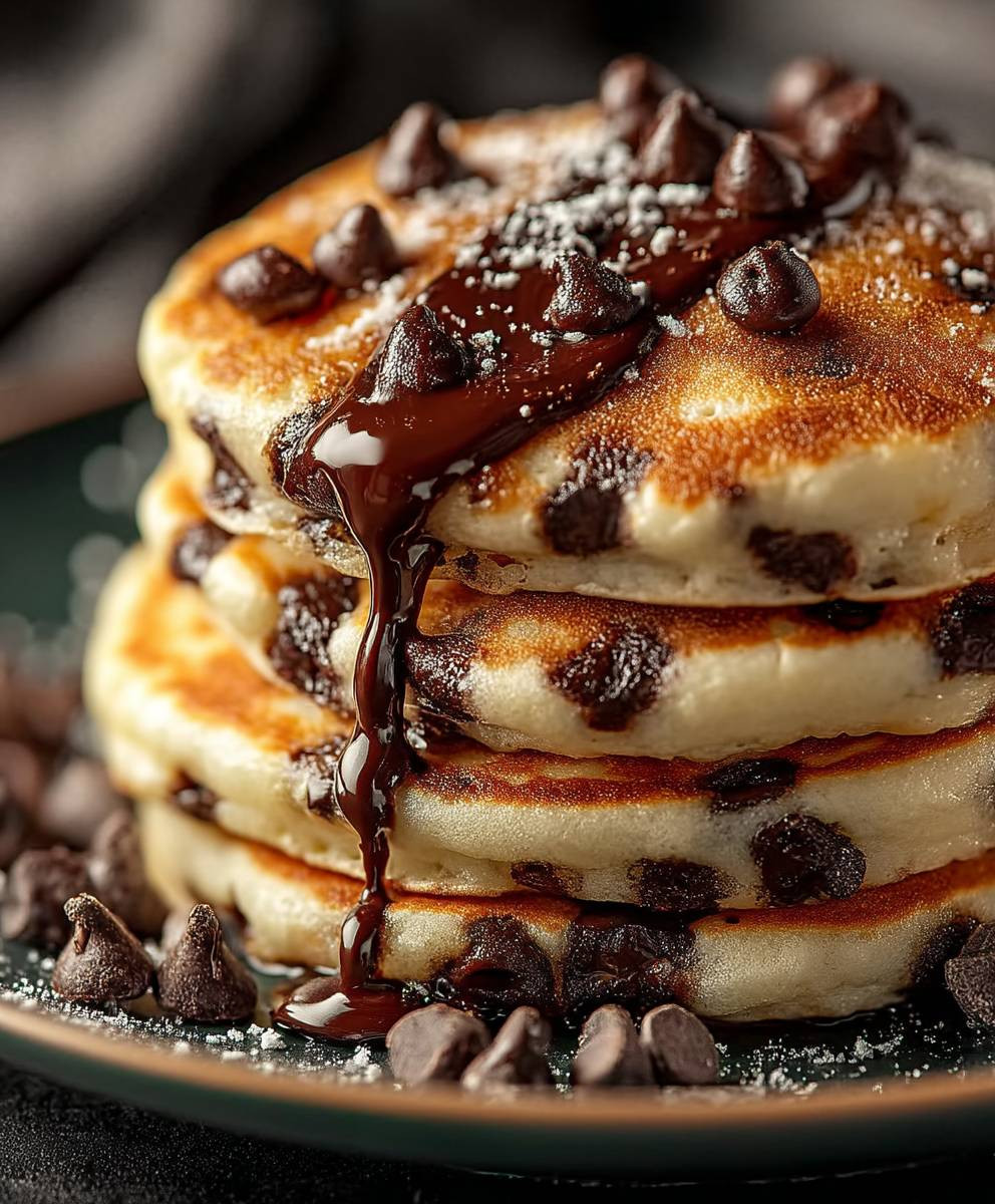 Schokoladenchip Pfannkuchen