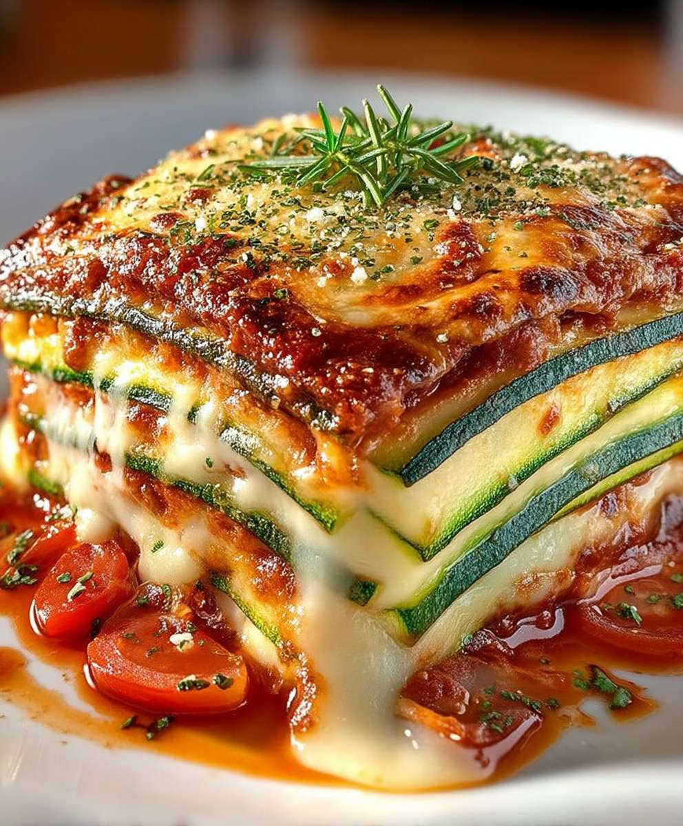 Zucchini Lasagne ohne Fleisch
