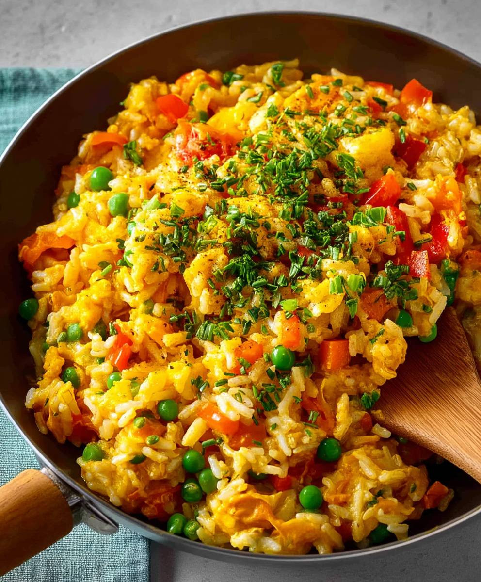 Vegane Reispfanne Gemüse