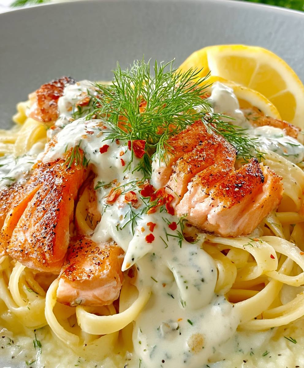 Pasta mit Lachs Zitronensauce