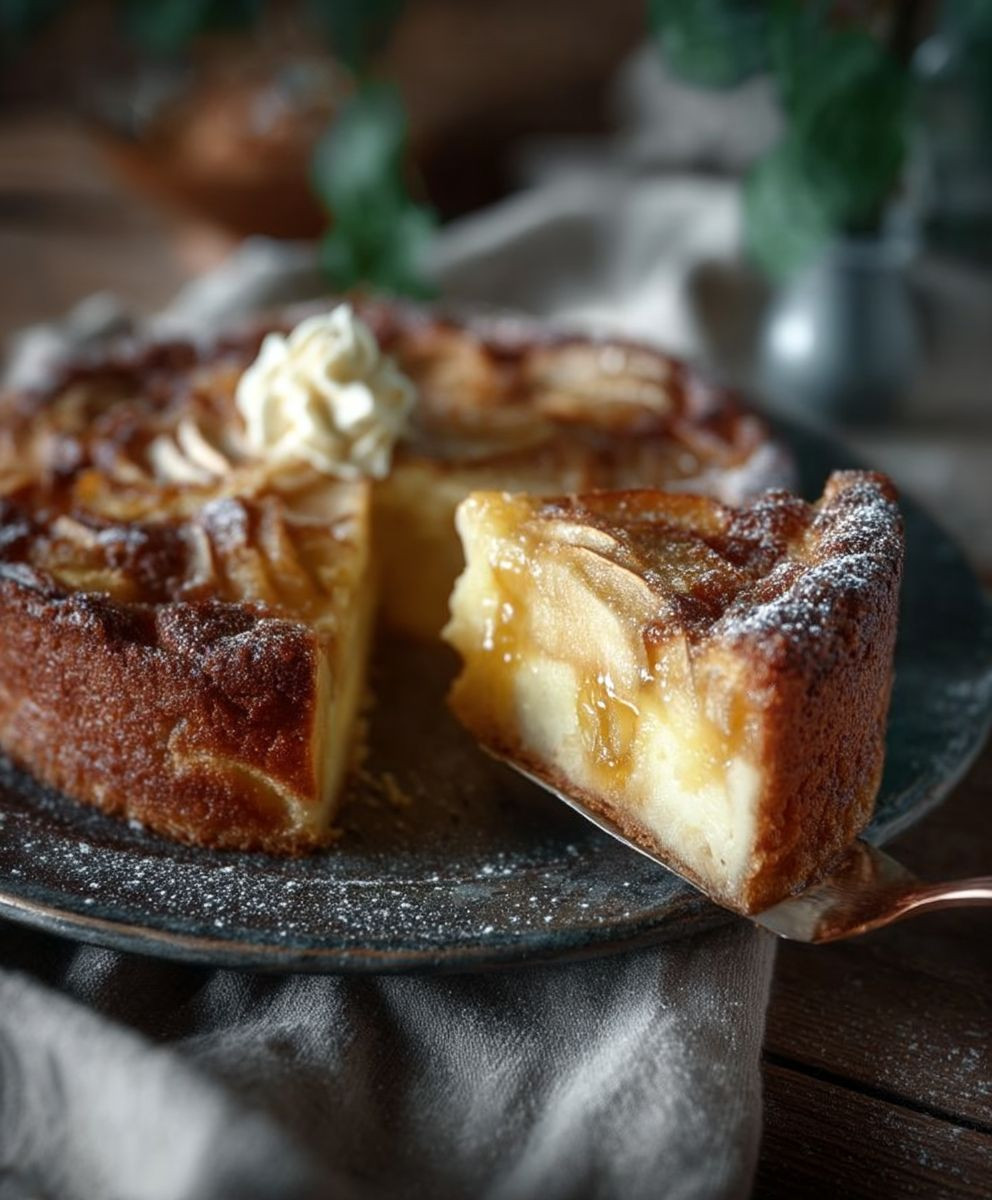 Französischer Apfelkuchen saftig fruchtig