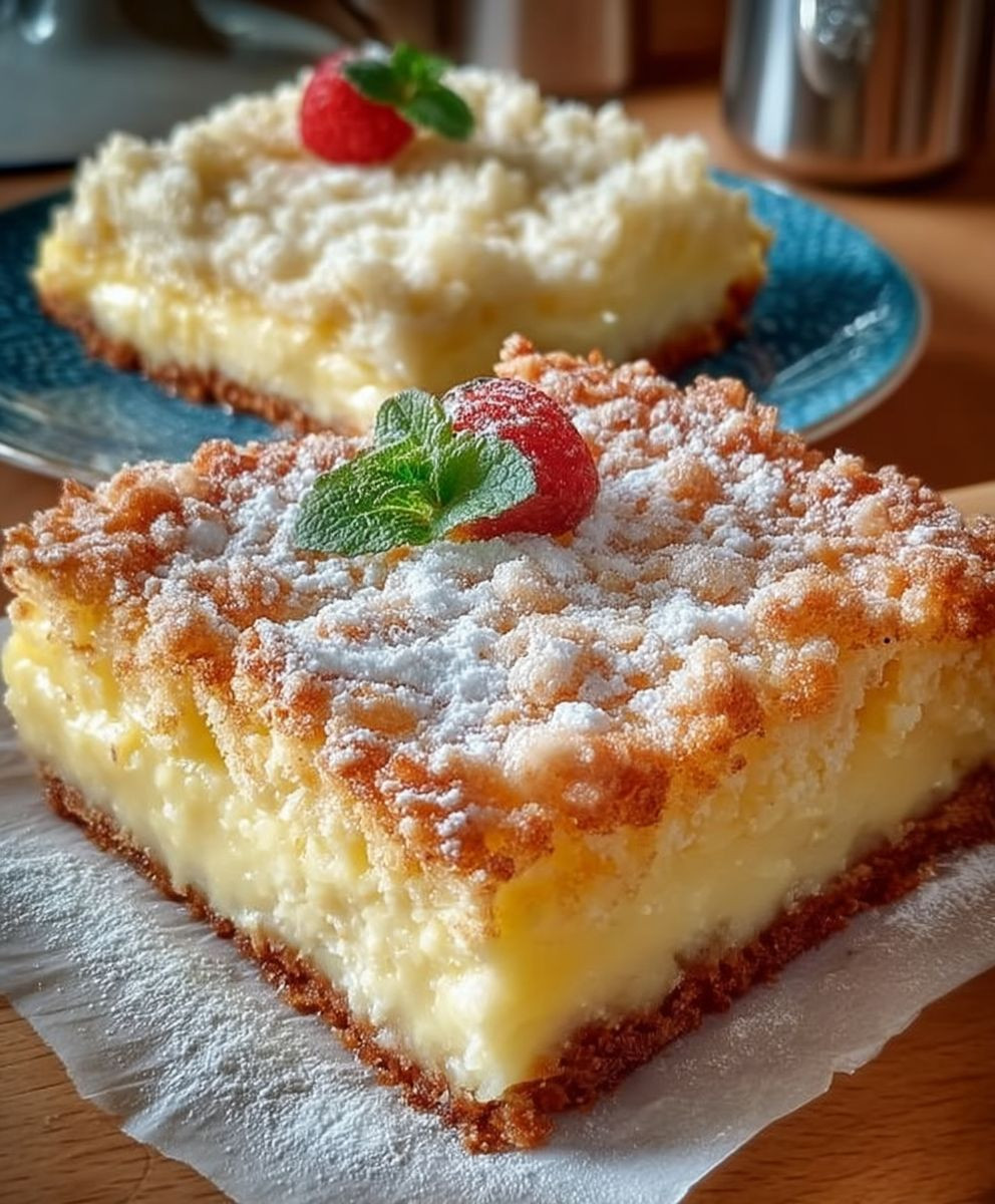 Vanillepudding Streuselkuchen Blech