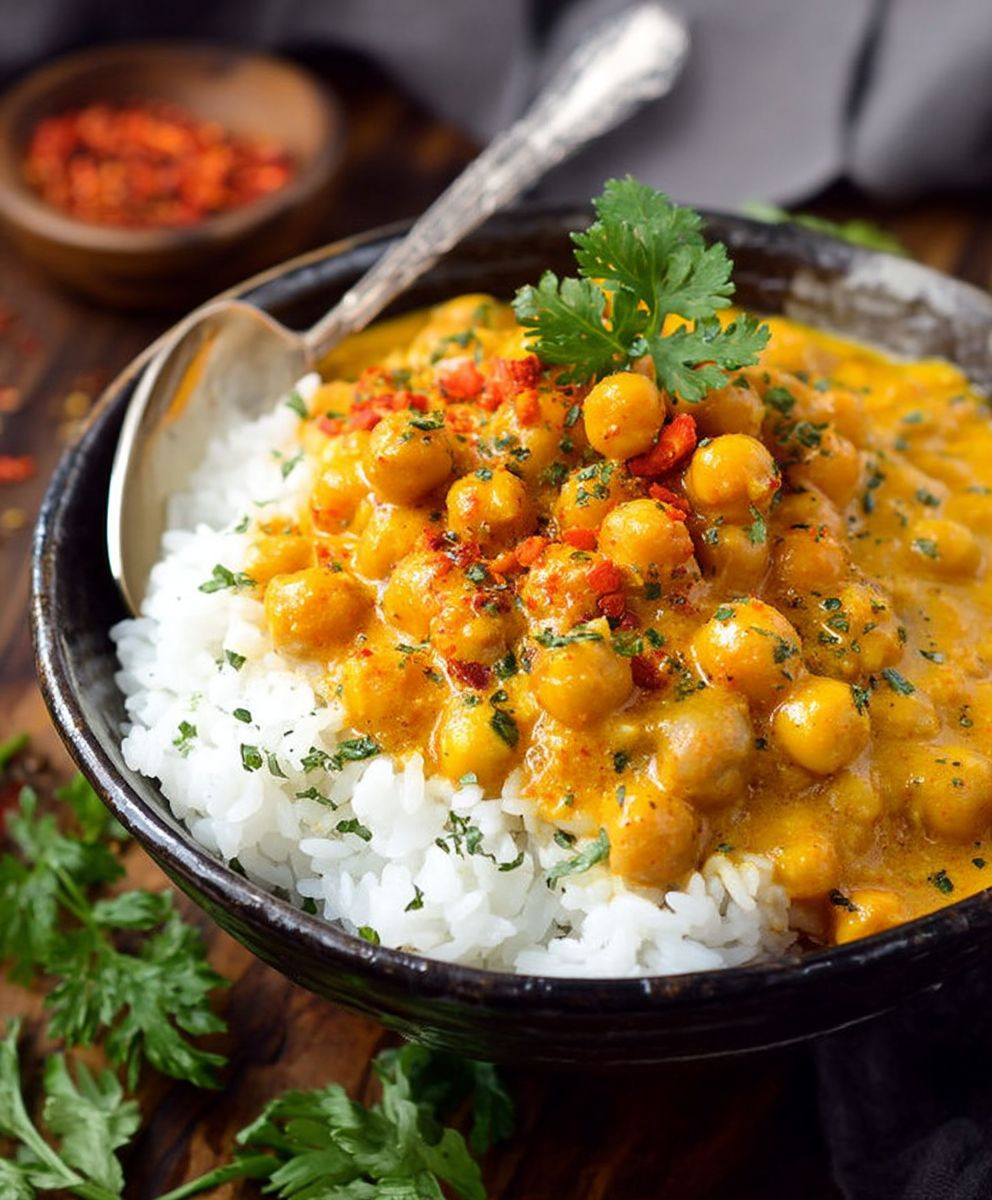 Kichererbsen Curry Kokosmilch