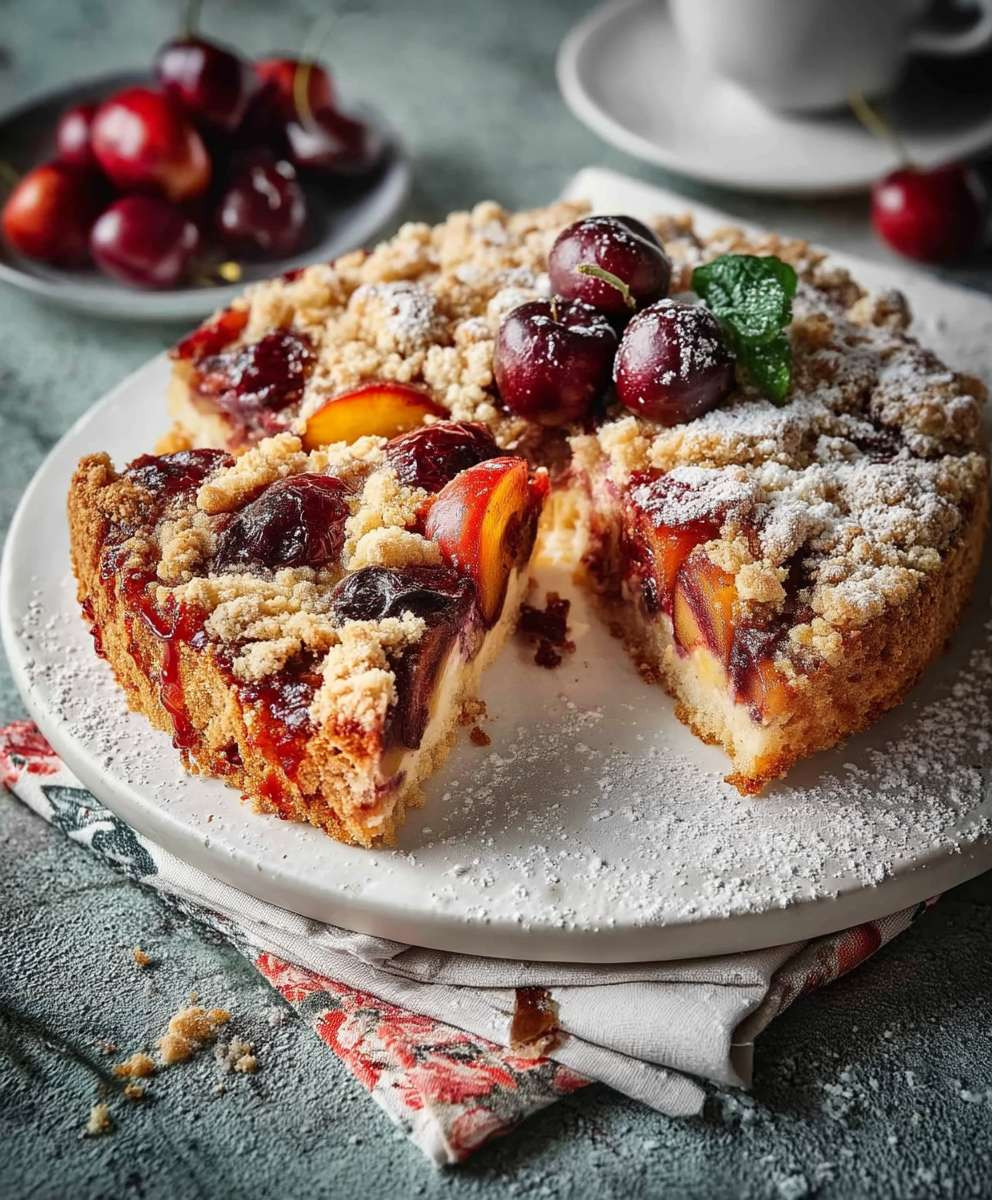 Zwetschgenkuchen Rührteig Streusel