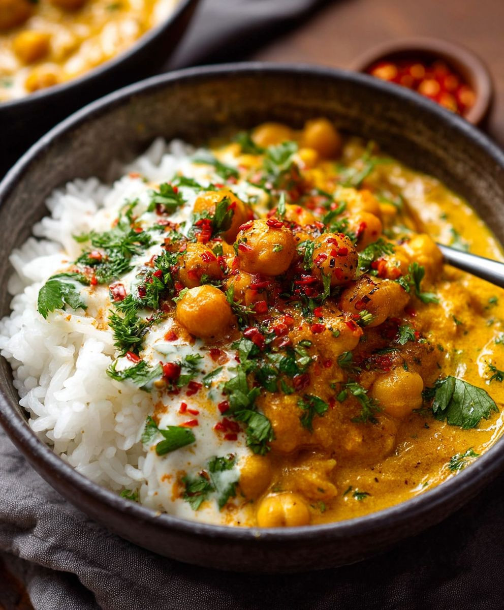 Kichererbsen Curry Kokosmilch