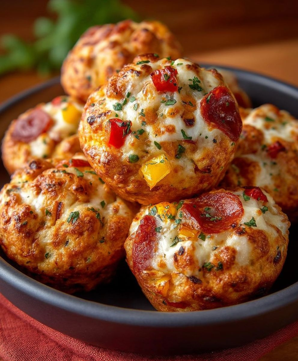 Pizza Muffins backen