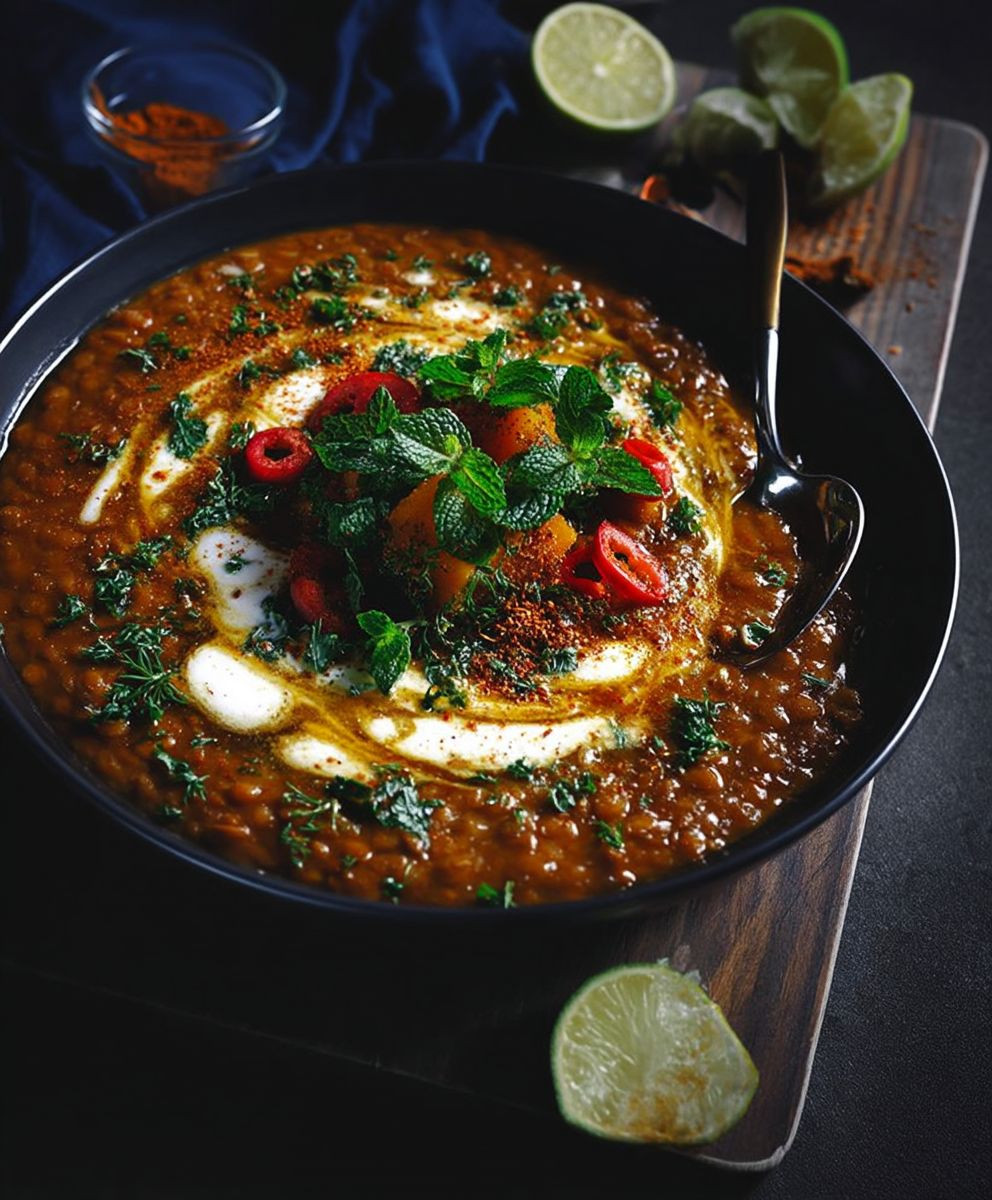 Linsen Kürbis Chili Kokos