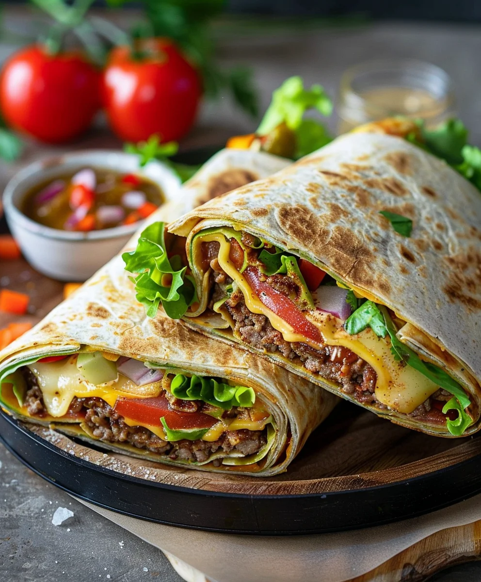 Cheeseburger Wraps: Einfach, schnell & unwiderstehlich lecker!