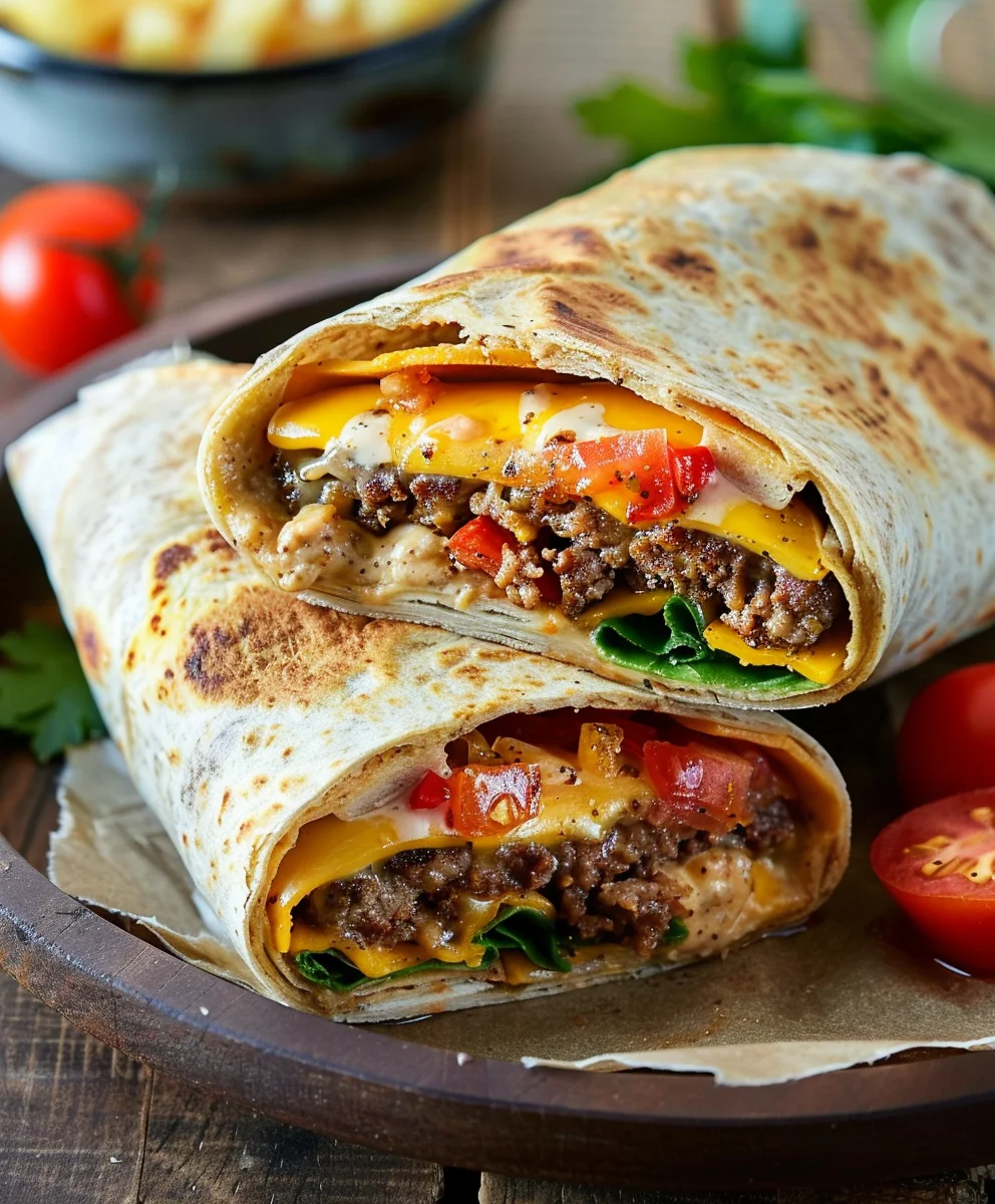 Cheeseburger Wraps: Einfach, schnell & unwiderstehlich lecker!