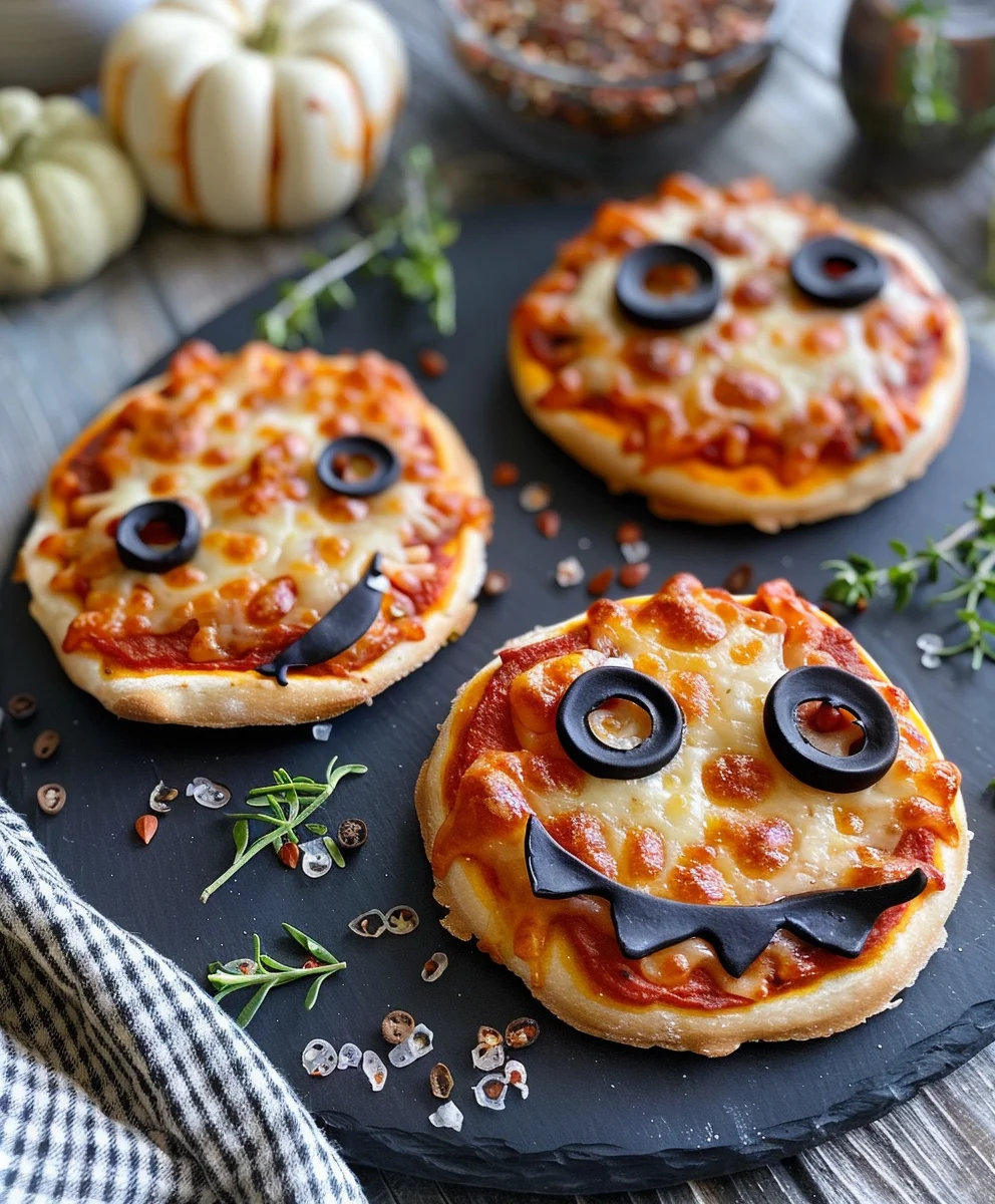 Halloween Mini Pizzas: Gruselig leckerer Partyspaß!