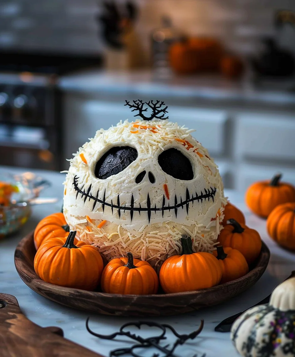 Skellington Käseball Rezept: Einfach, gruselig & lecker