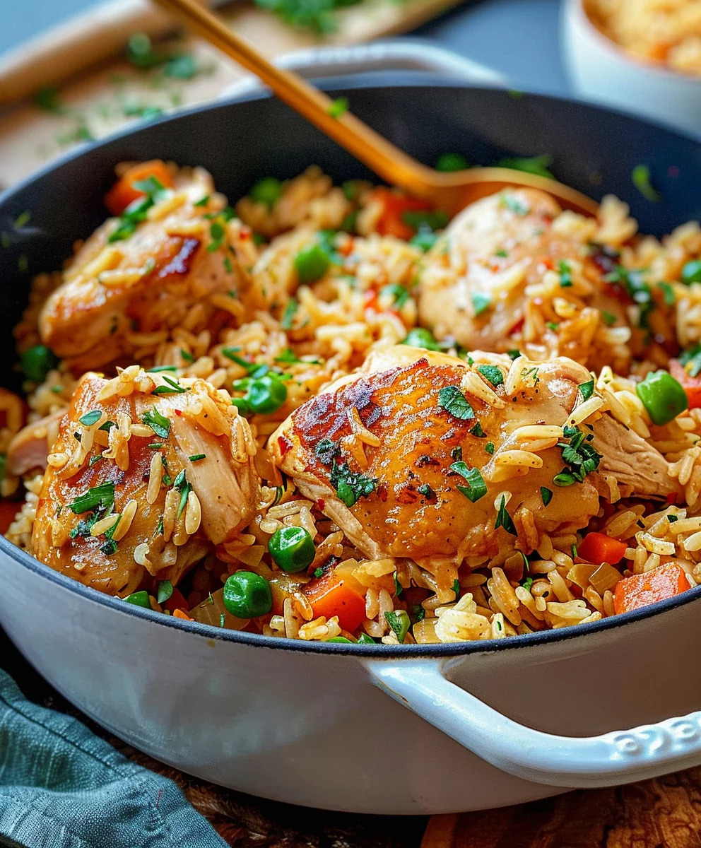 Dein Ein Topf Hähnchen und Reis Rezept: Einfach, schnell, köstlich.