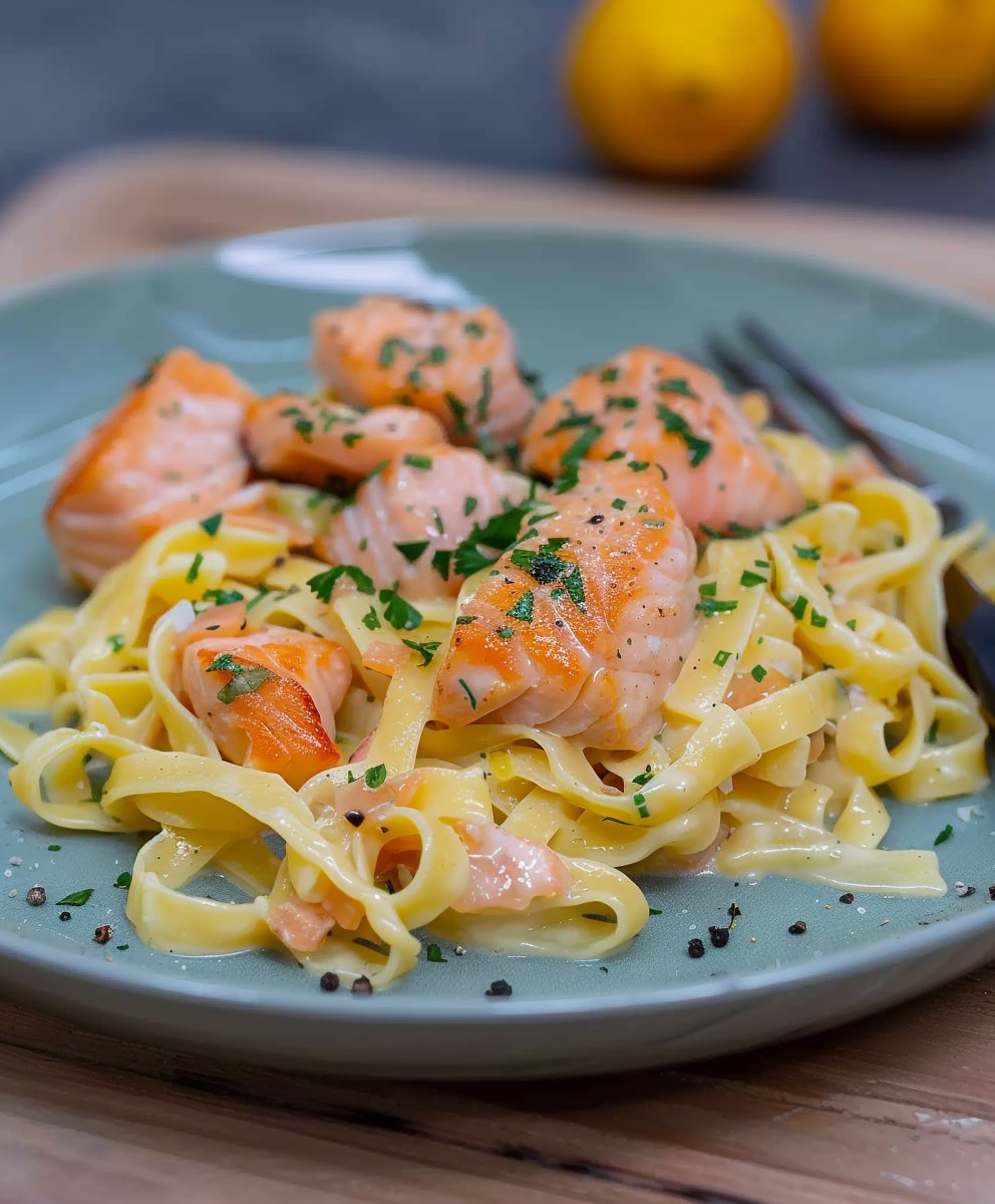 Cremige Lachs Pasta