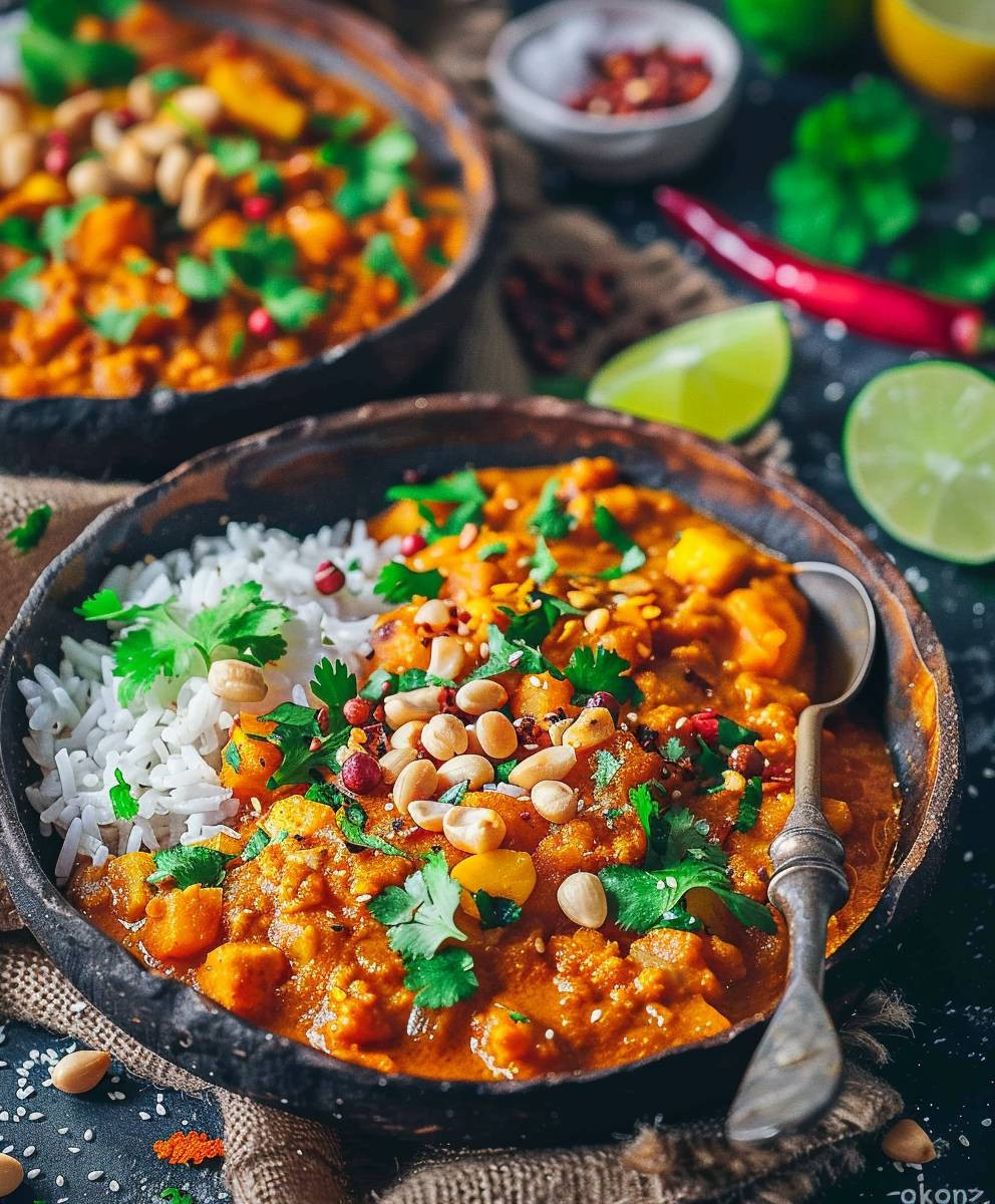 Kürbis Linsen Curry Vegan