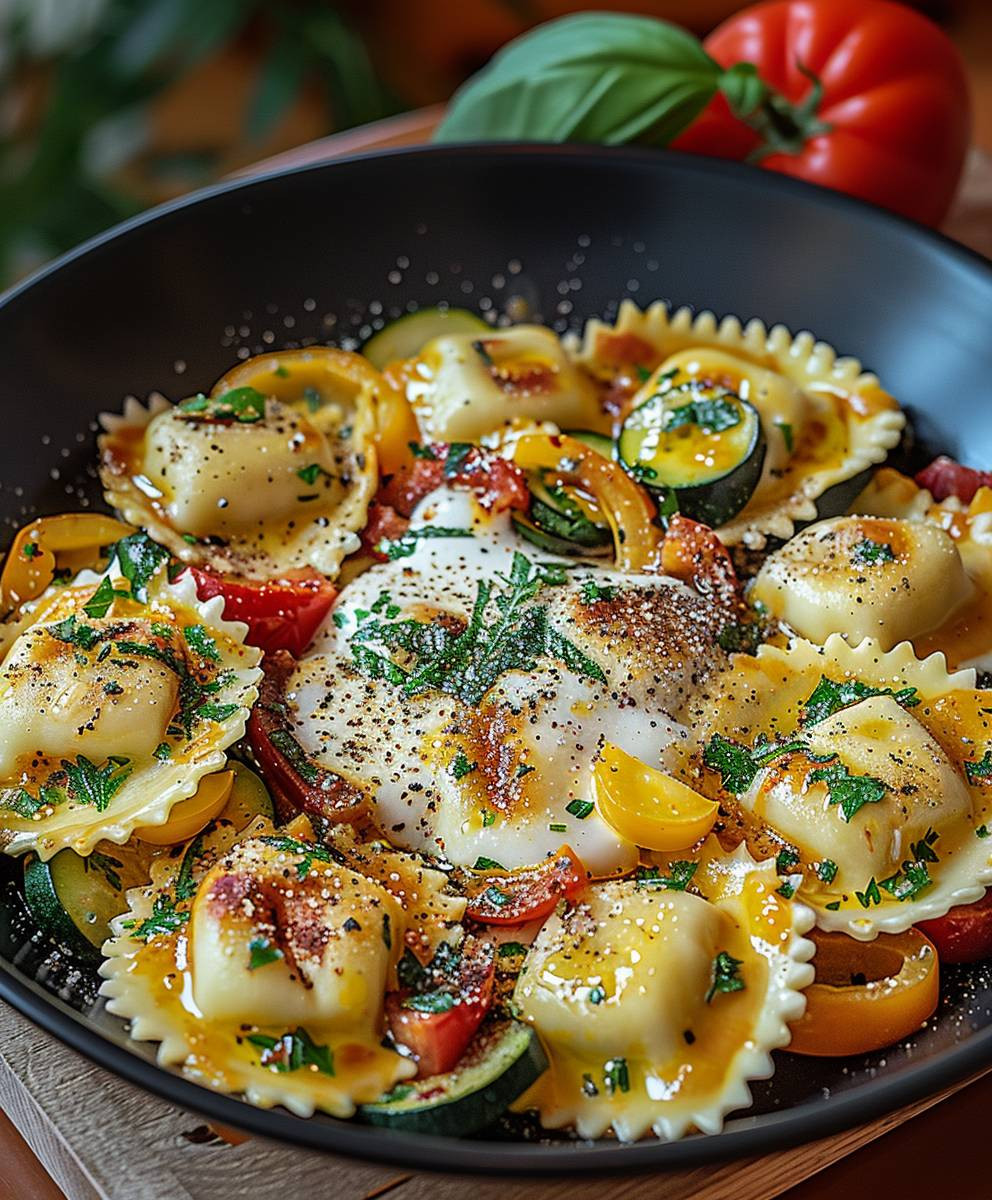 Ravioli Gemüse Pfanne schnell