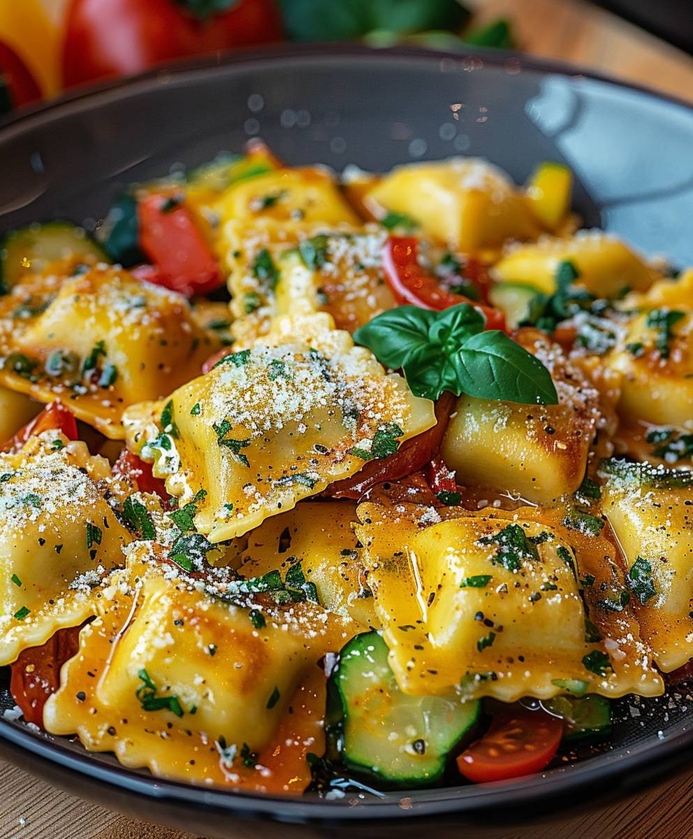Ravioli Gemüse Pfanne schnell