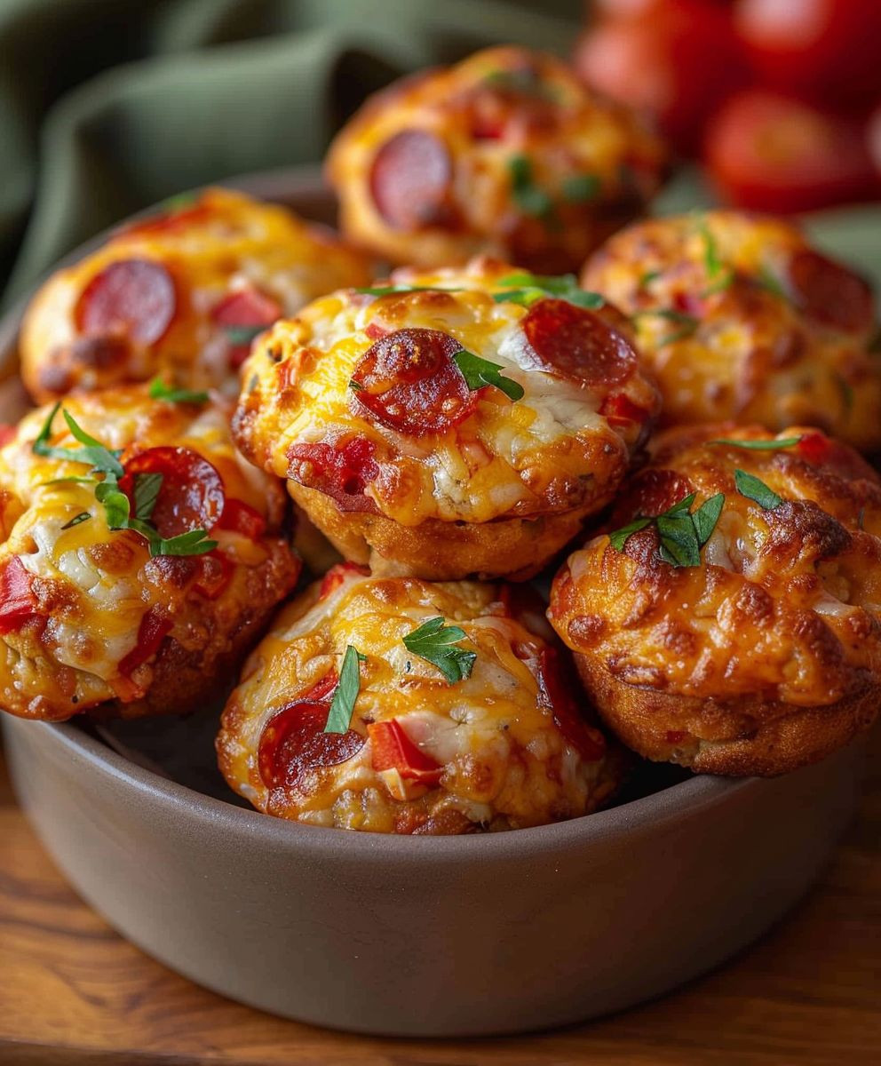 Pizza Muffins backen