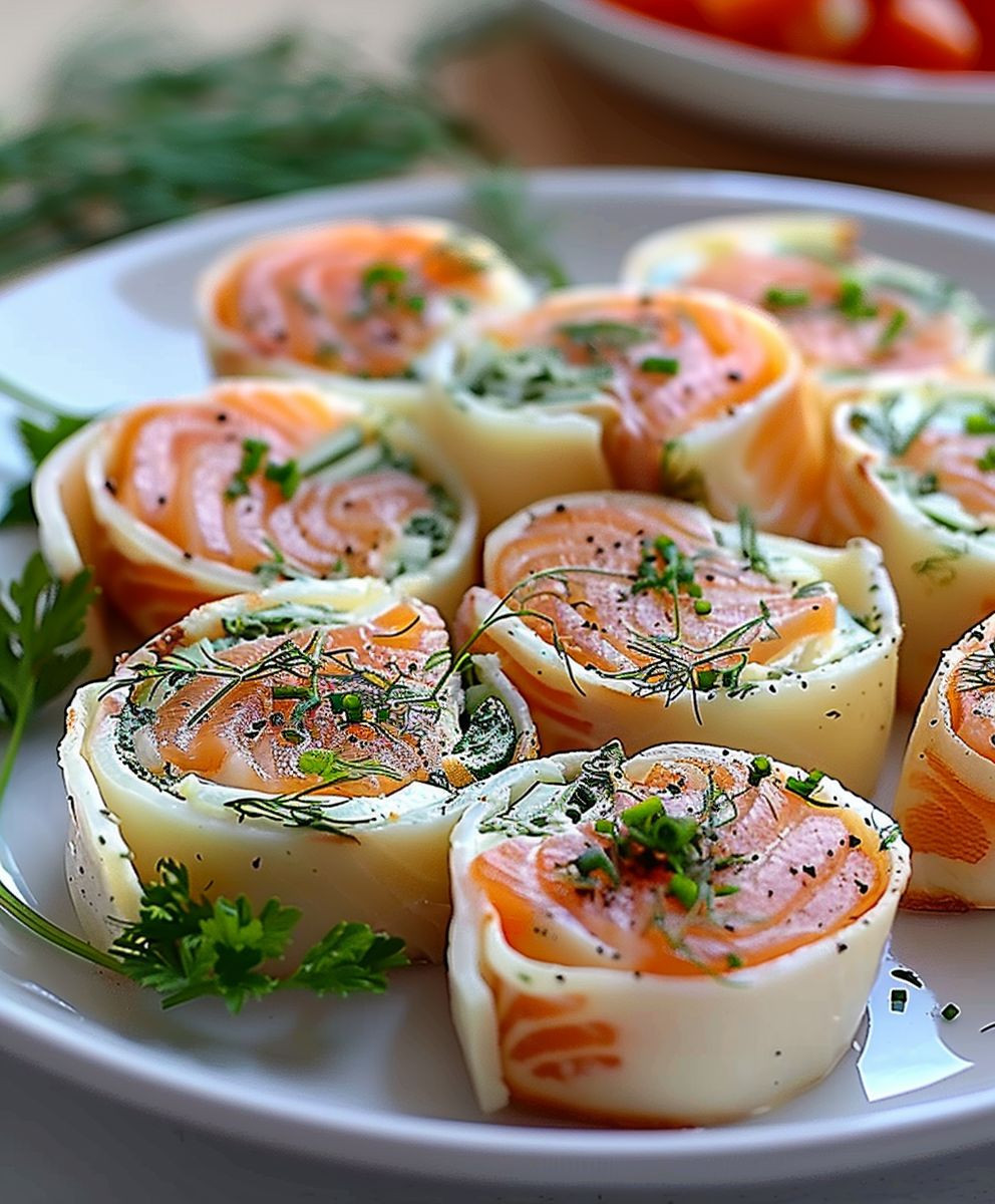 Lachs Frischkäse Röllchen schnell