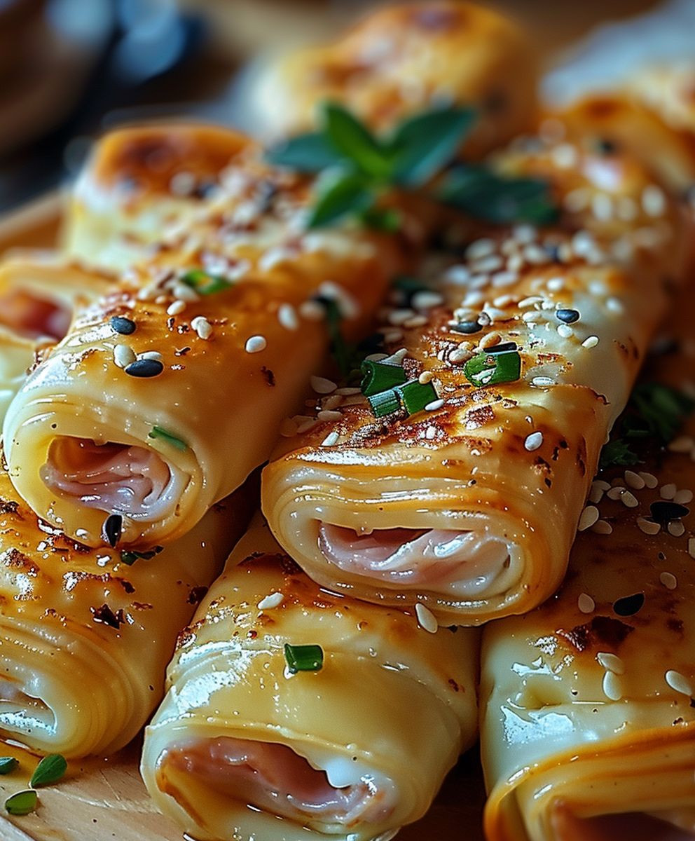 Blätterteig Schinken Käse Snack