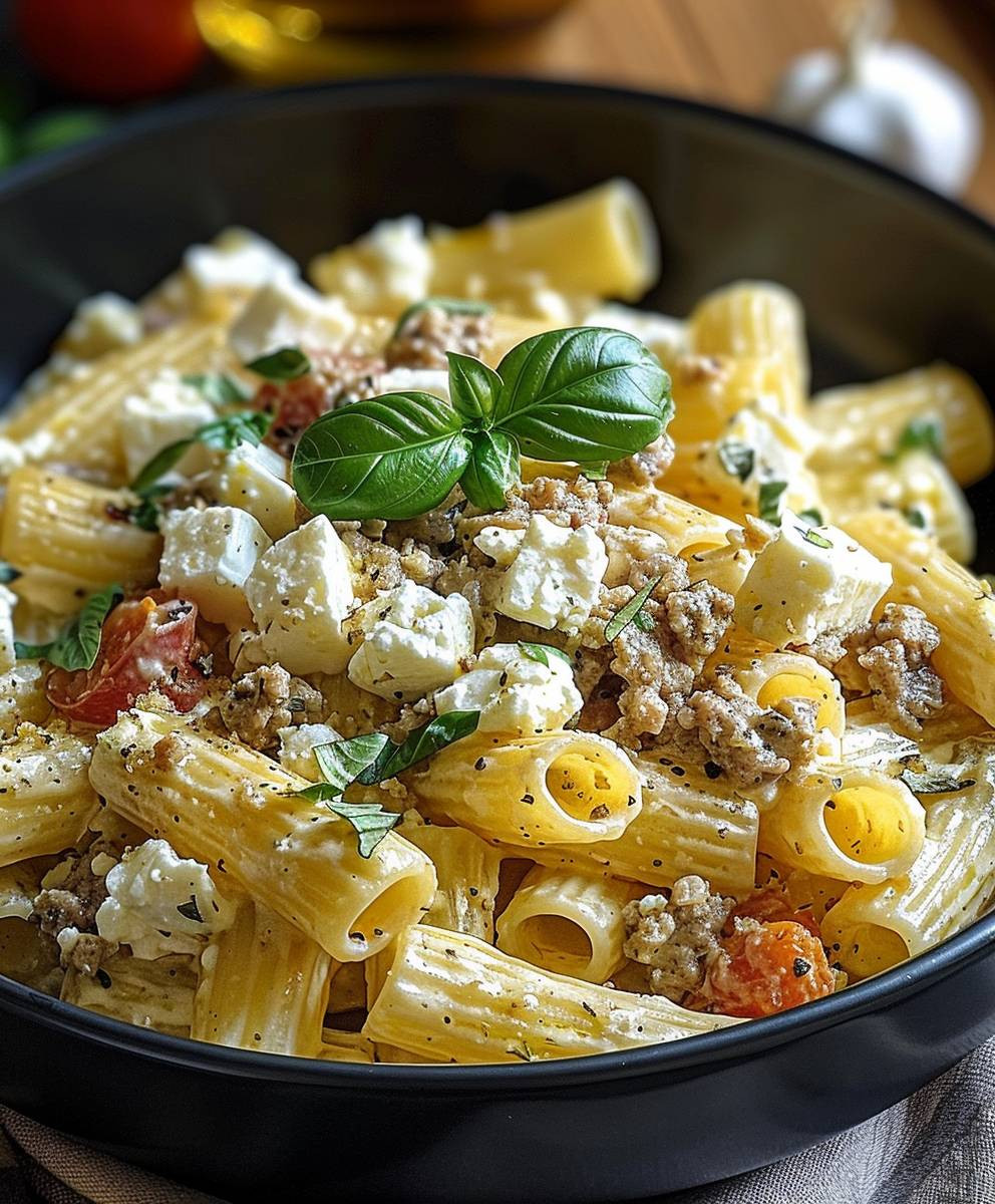 Rigatoni Hack Feta Creme