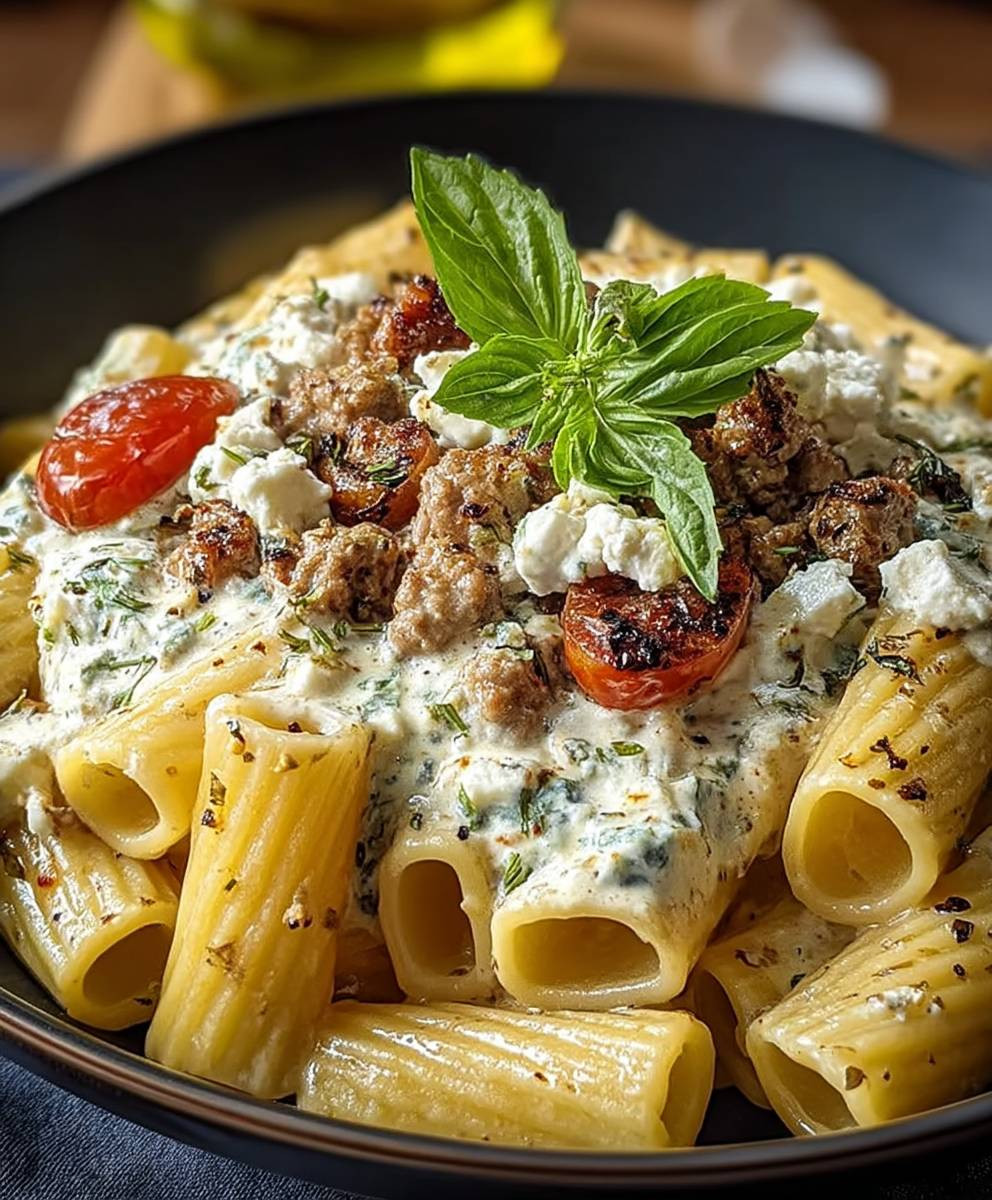 Rigatoni Hack Feta Creme