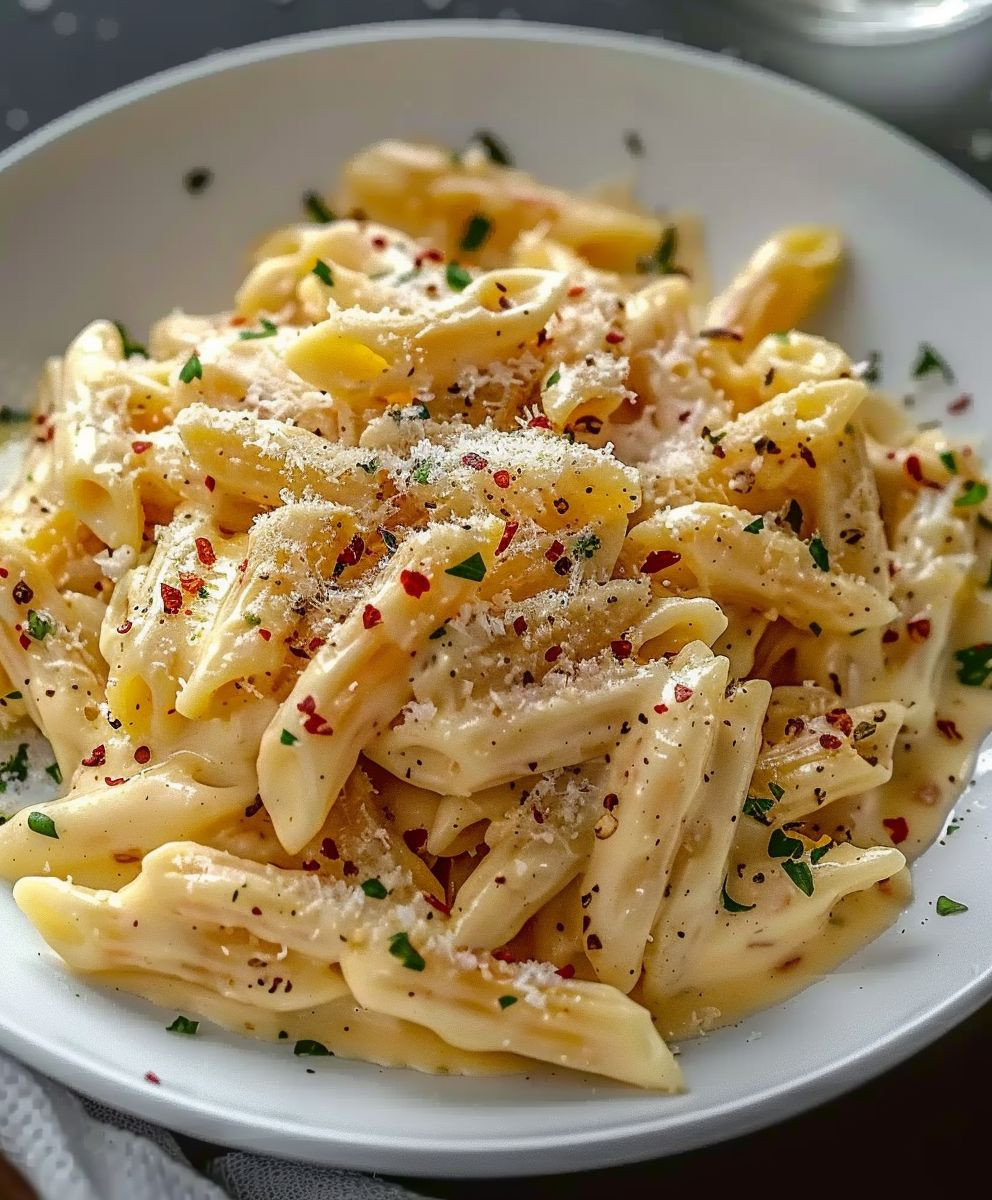 Cremige Knoblauch Pasta