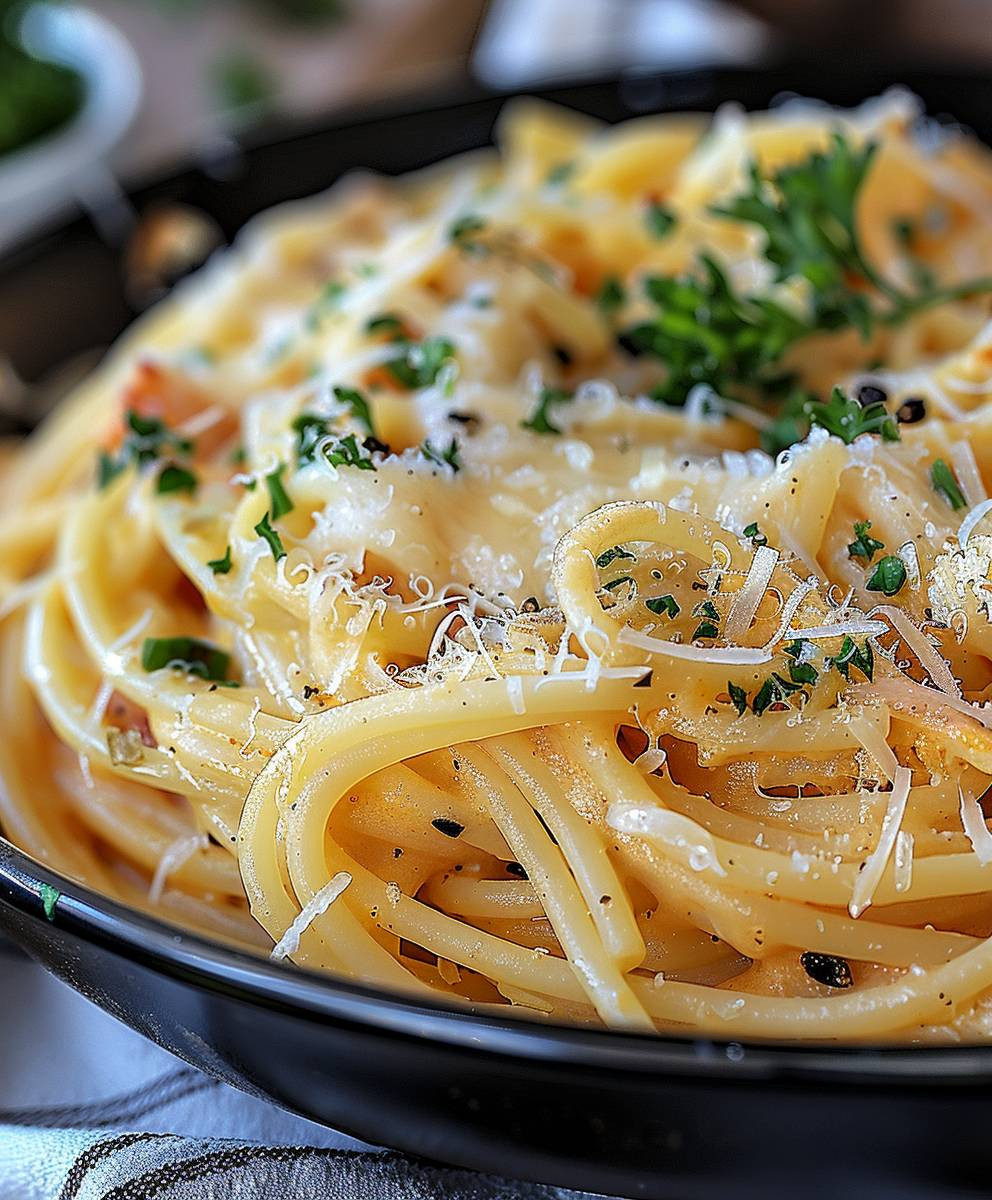 Knoblauch Käse Pasta