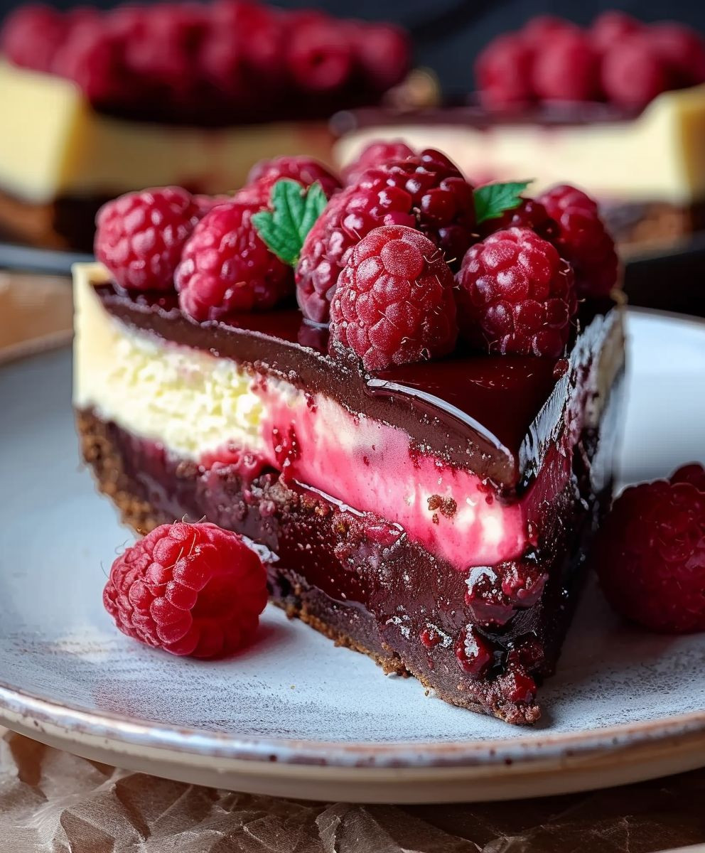 Himbeer Brownie Cheesecake