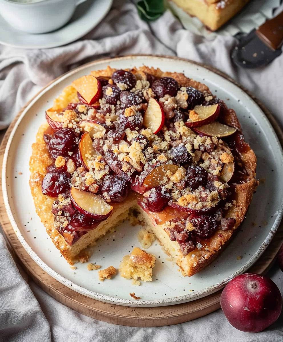 Zwetschgenkuchen Rührteig Streusel