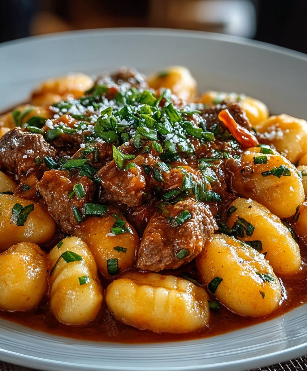 Gnocchi Gulasch einfach zubereiten