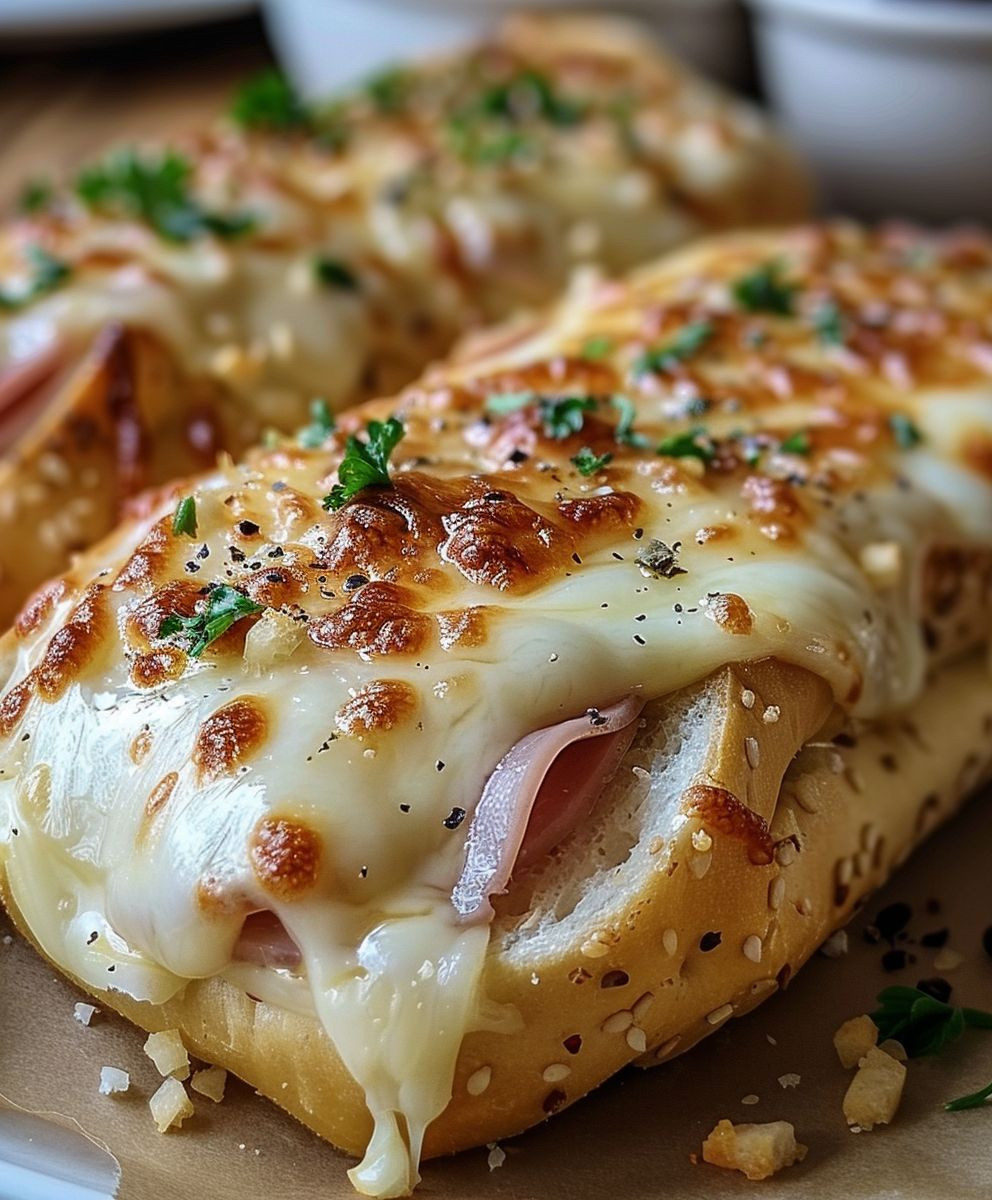 Handbrot Schinken Käse Snack