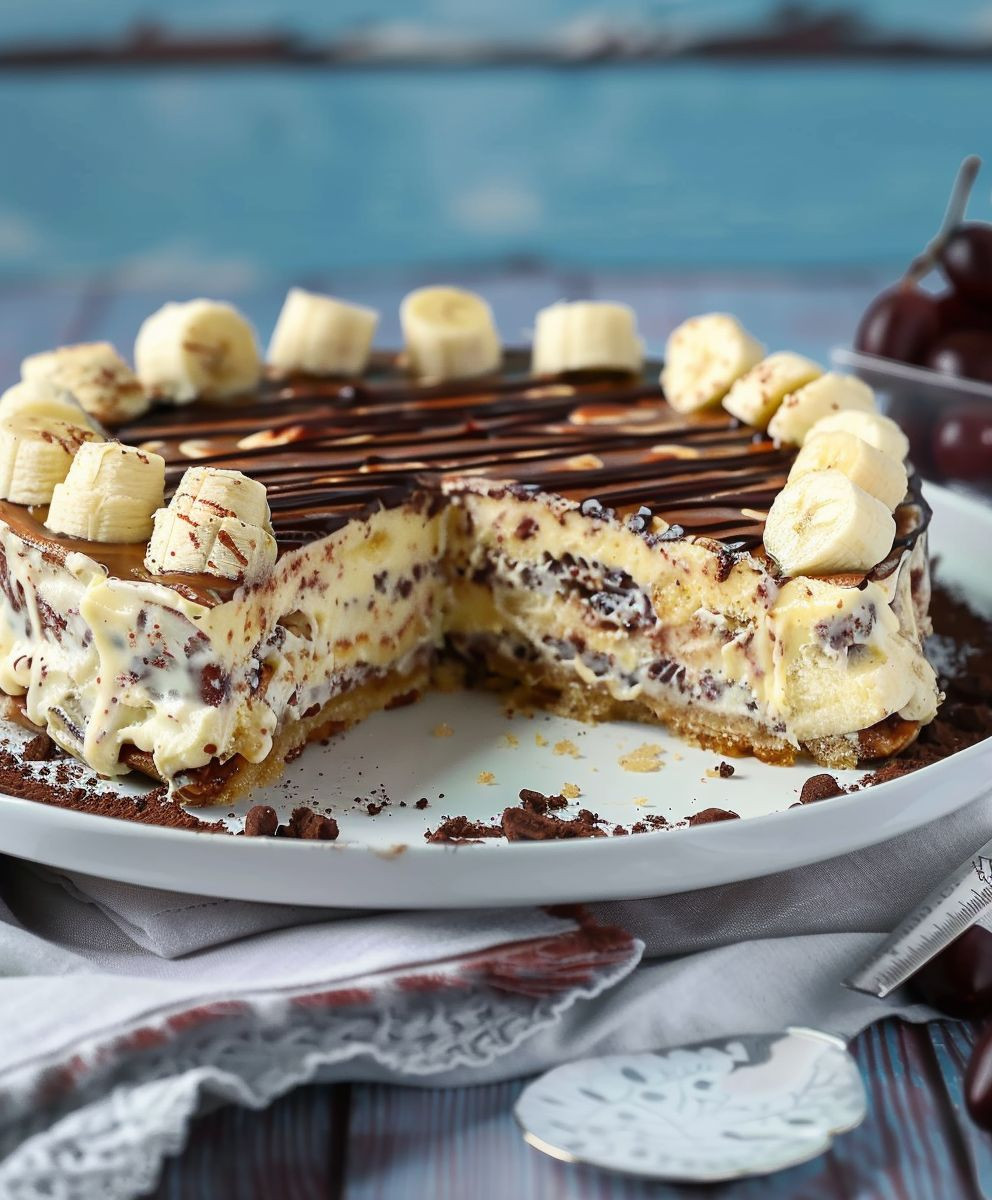 Bananensplit Torte ohne Backen