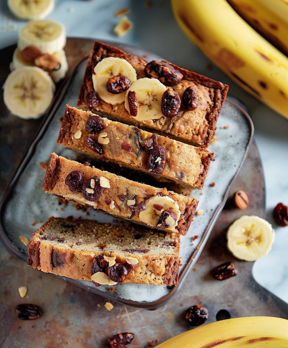 Zuckerfreies gesundes Bananenbrot