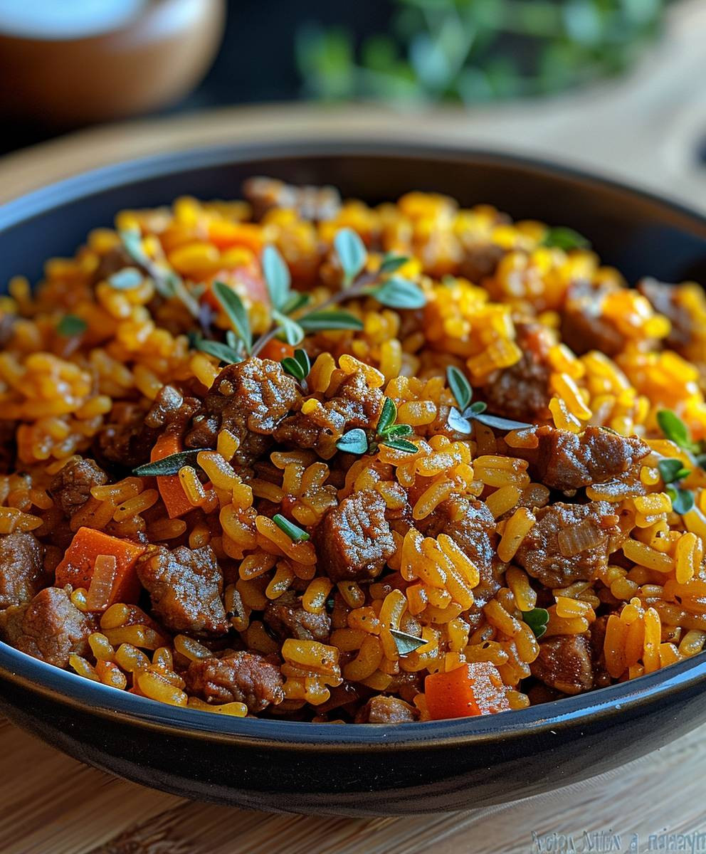 Curryreis mit Hackfleisch