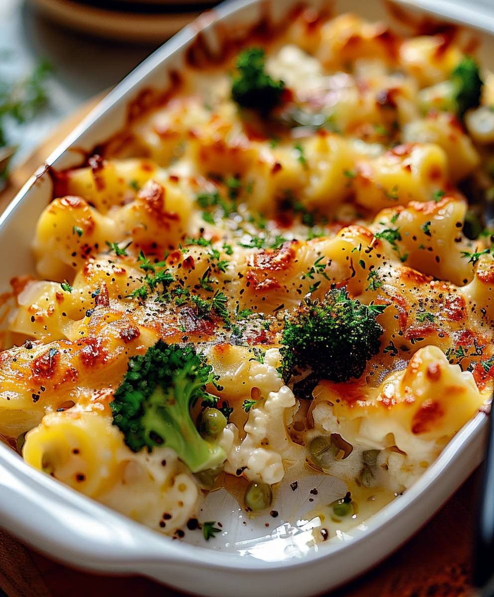 Brokkoli Hähnchen Auflauf Frischkäse