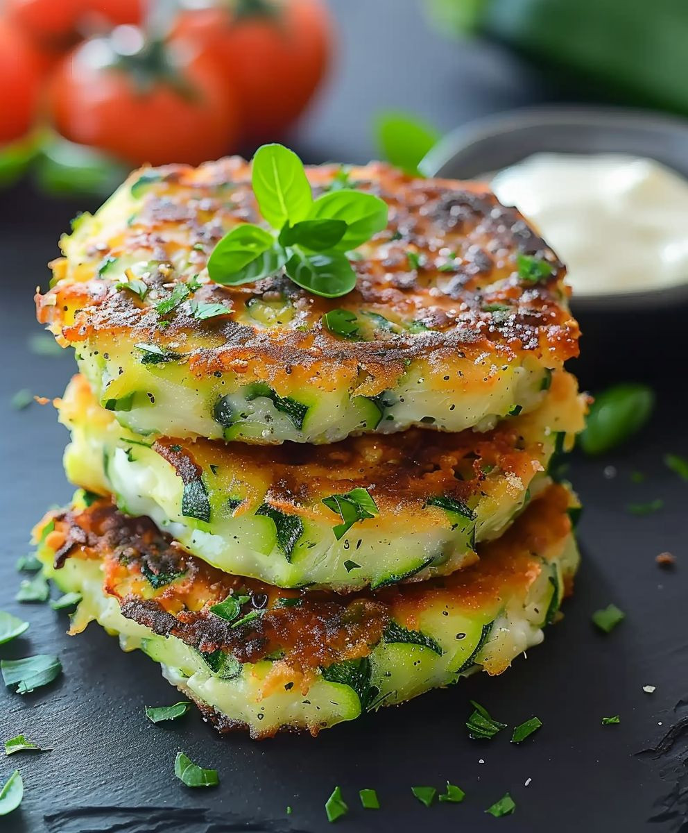 Zucchini Puffer vegetarisch lecker