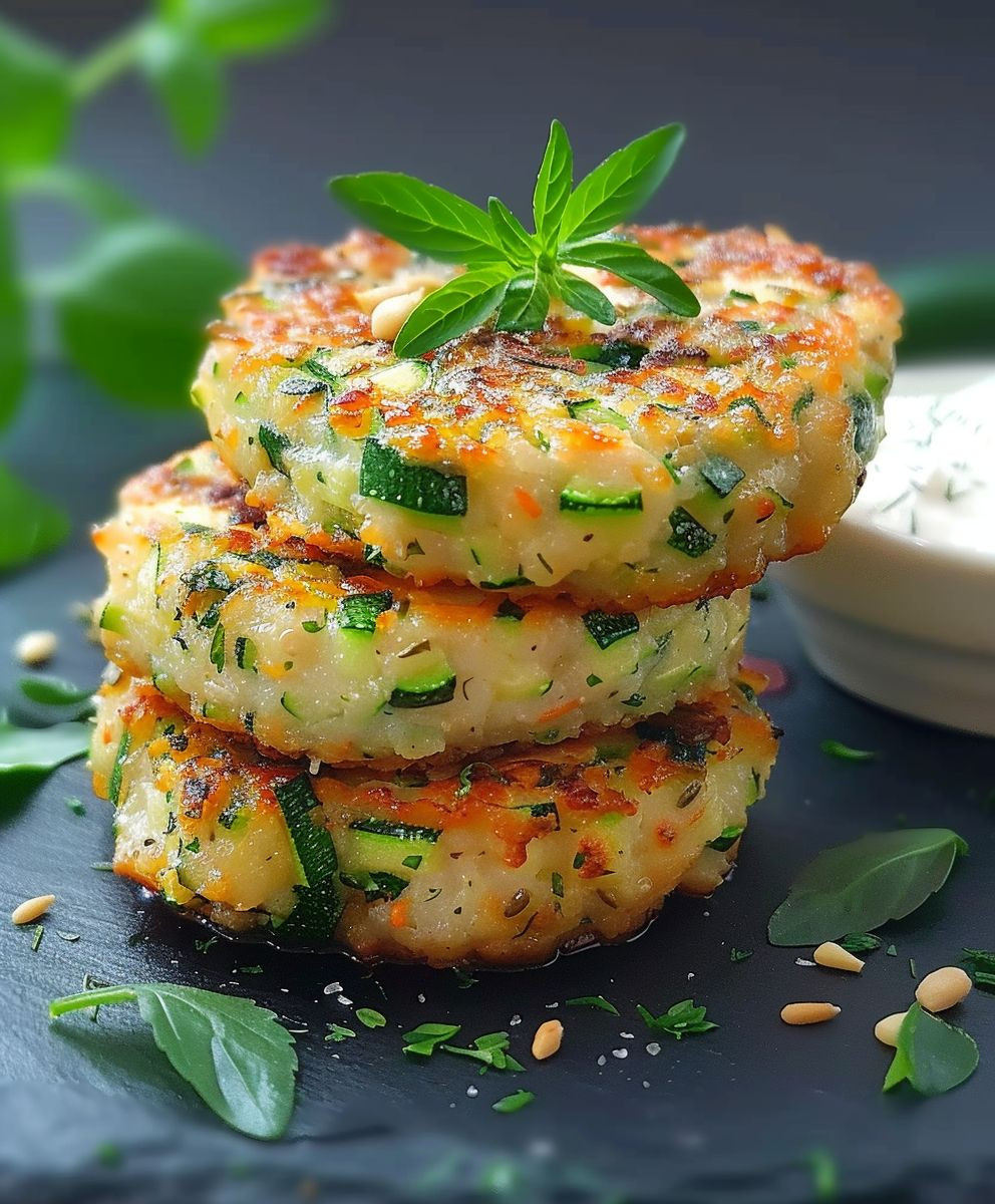 Zucchini Puffer vegetarisch lecker