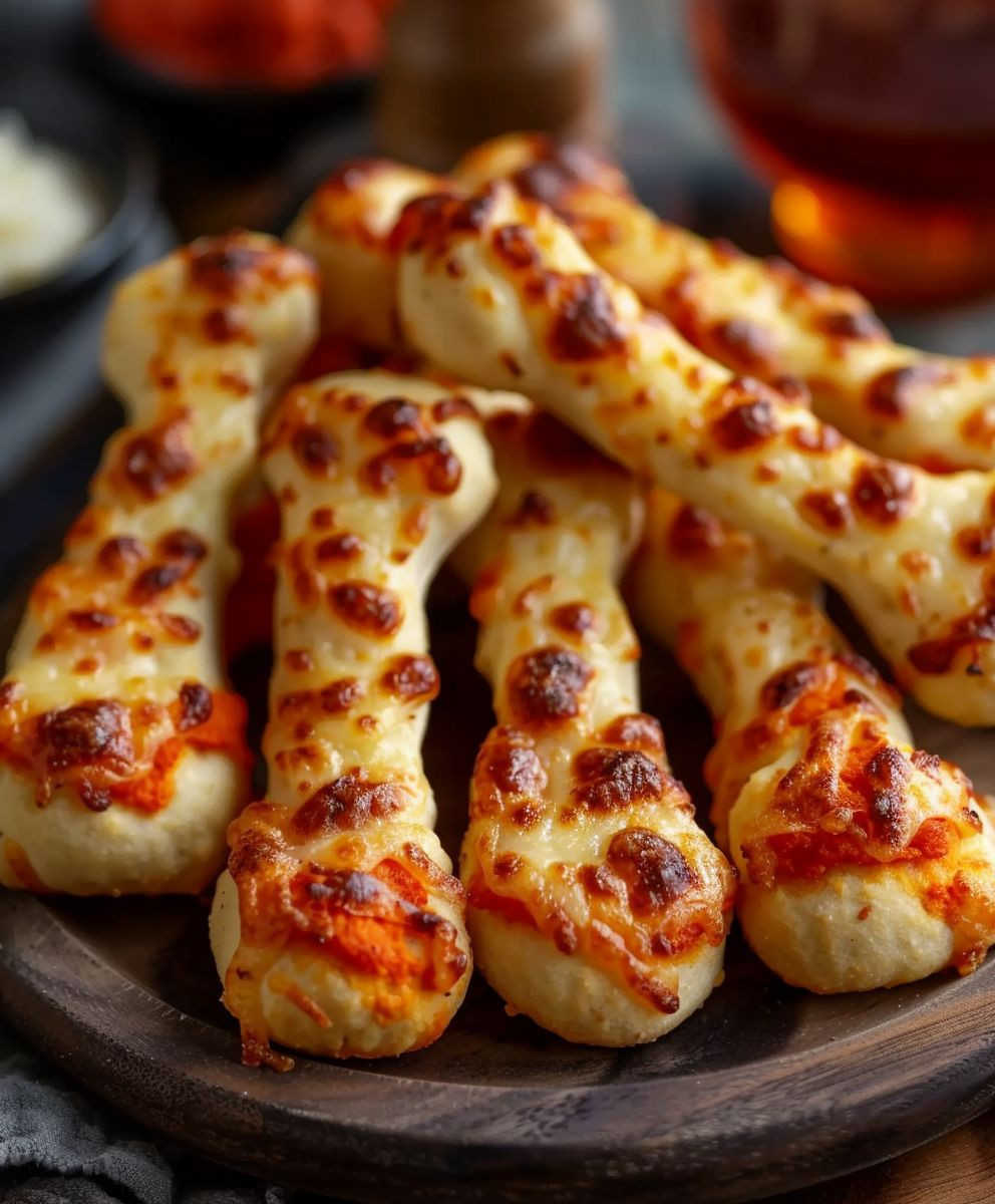 Halloween Käsegebäck Knochen