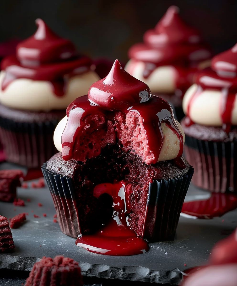 Halloween Vampire Cupcakes
