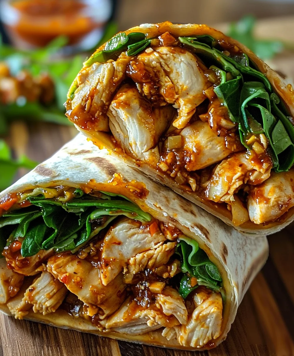 Süße Chili Hähnchen Wraps: Dein pikant-süßer Mittagsfavorit!
