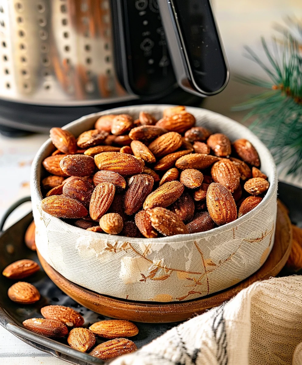 Gebrannte Mandeln aus der Heissluftfritteuse: Schnell & Lecker!