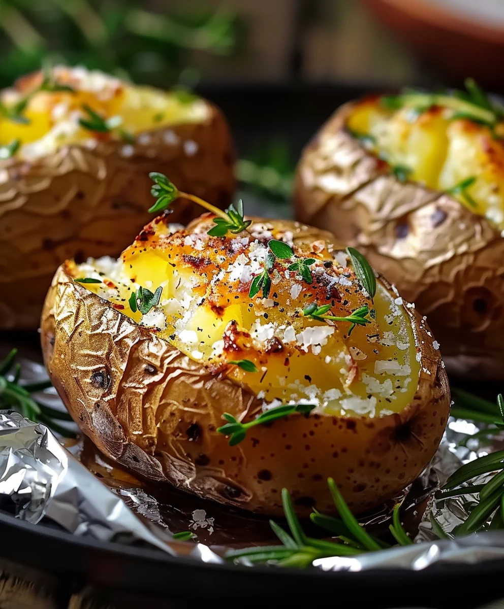 Perfekte Airfryer Ofenkartoffel: Außen knusprig, innen zart