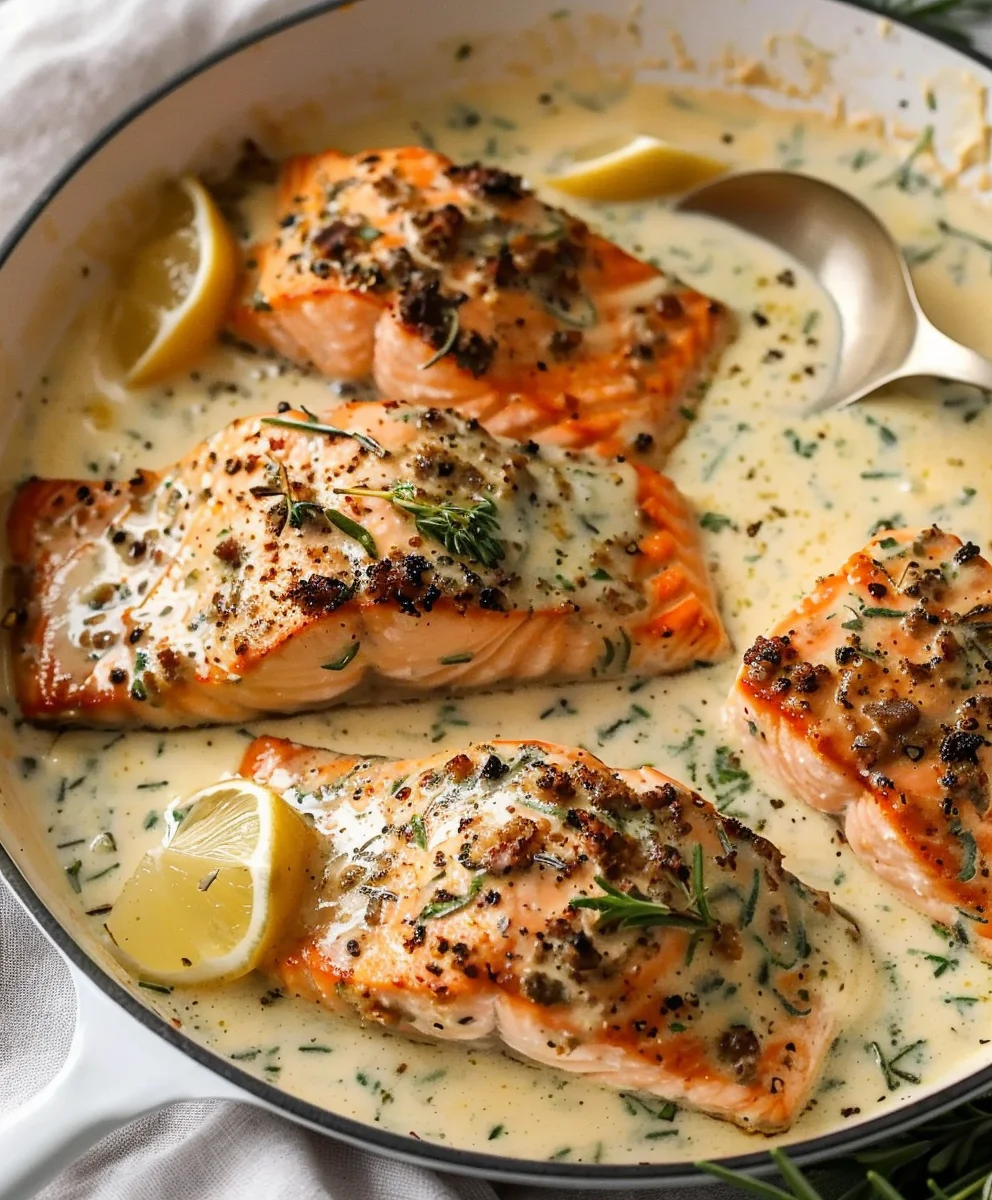 Gebackener Lachs in cremiger Parmesan Sauce – Dein Festessen!