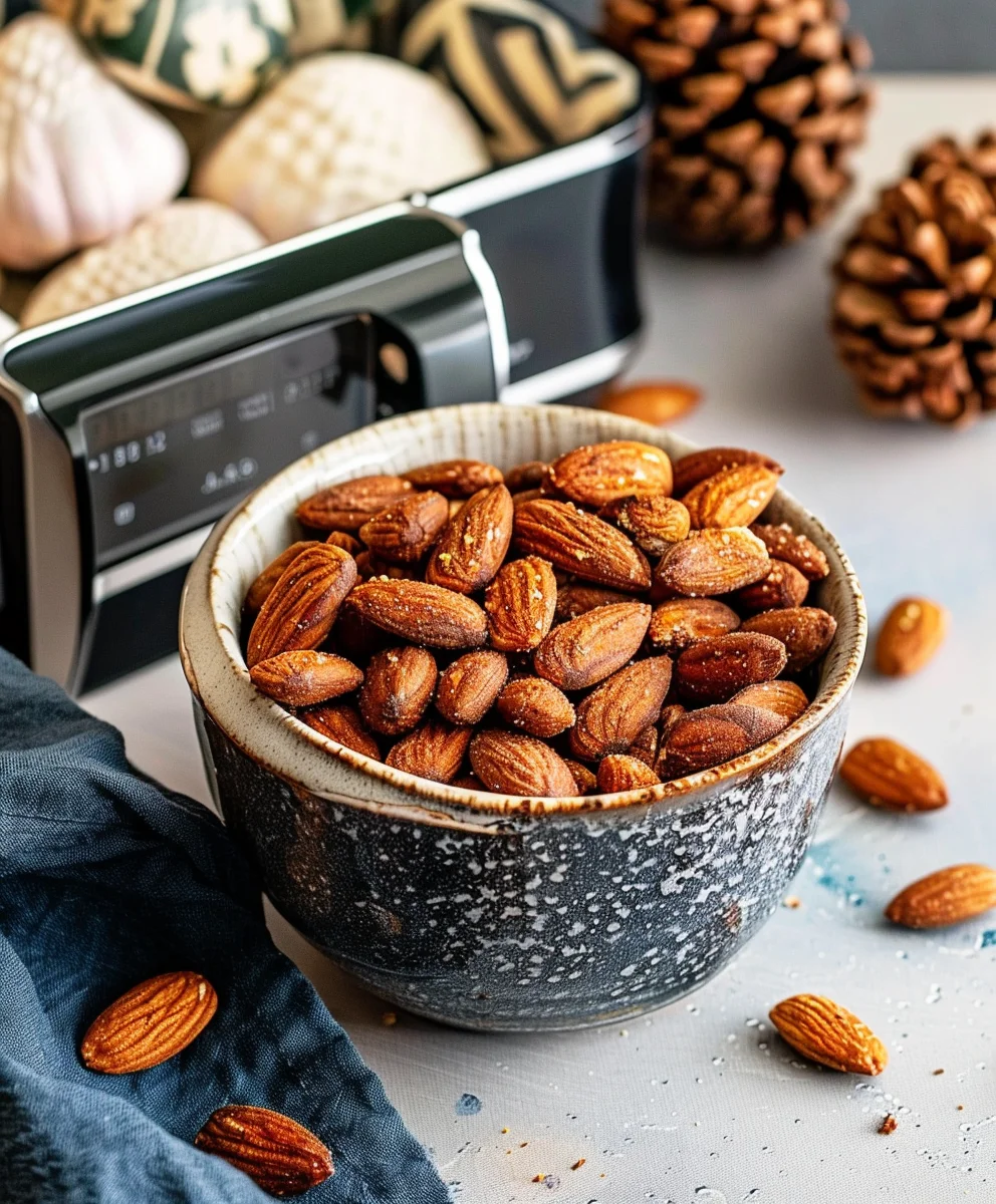Gebrannte Mandeln aus der Heissluftfritteuse: Schnell & Lecker!