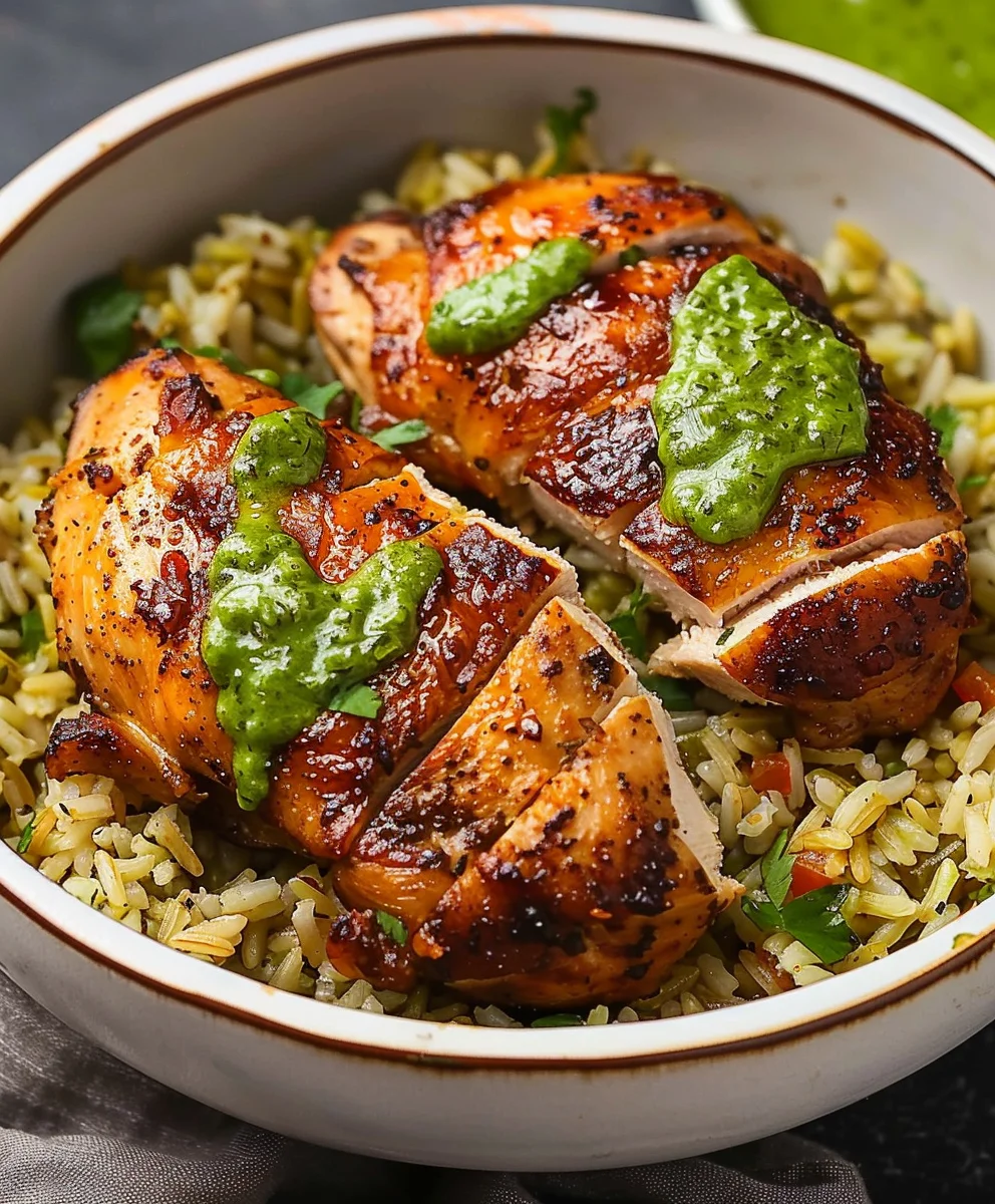 Delikates Peruanisches Hähnchen & Reis: Grüne Soße Genuss