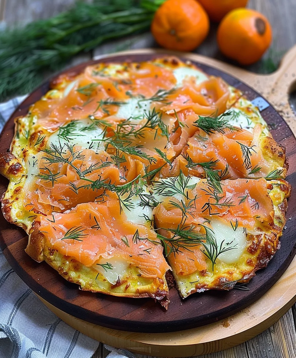 Kartoffelpizza mit Lachs & Kraeuterfrischkaese: Dein Rezept
