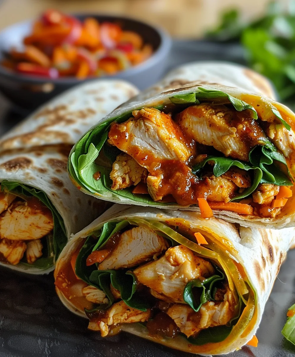 Süße Chili Hähnchen Wraps: Dein pikant-süßer Mittagsfavorit!