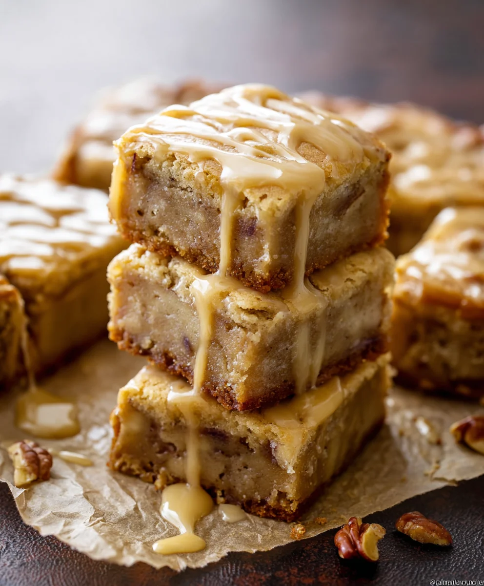 Sweet Maple Glazed Apple Blondies - Irresistible Dessert!